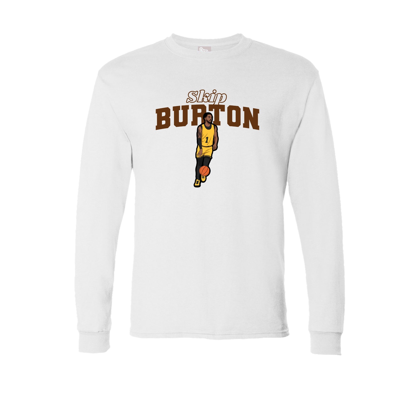 Long Sleeve Tee — Name Arch in White