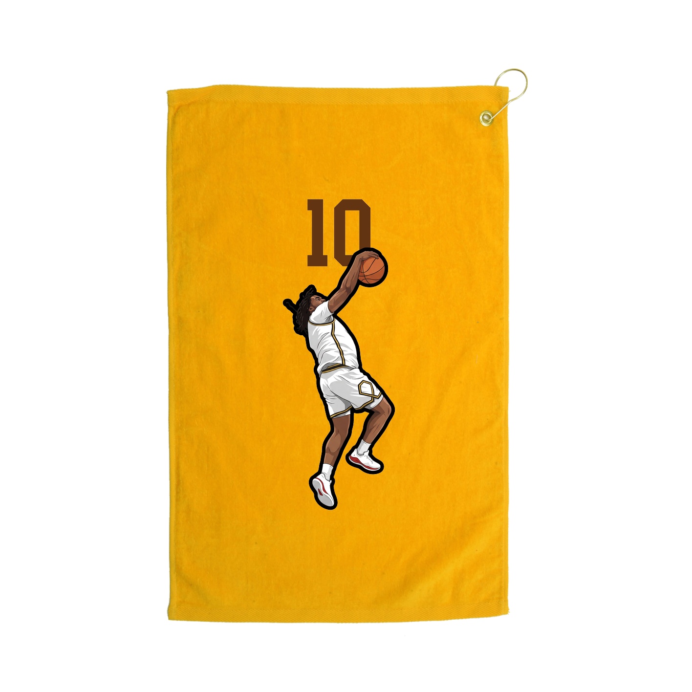 Golf Towel — Number Top in Gold