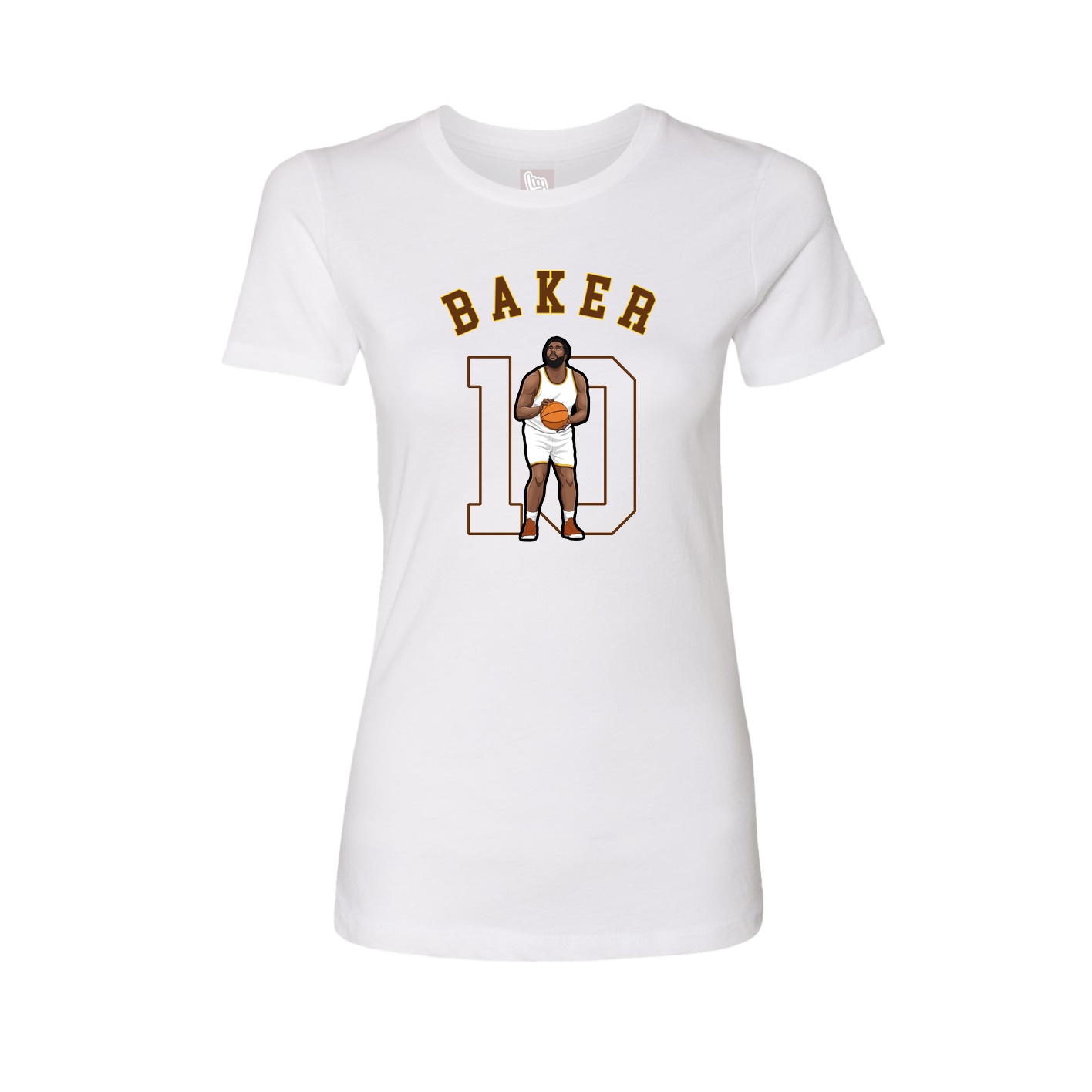 Fitted Women's Tee — Shirsey Arch in White