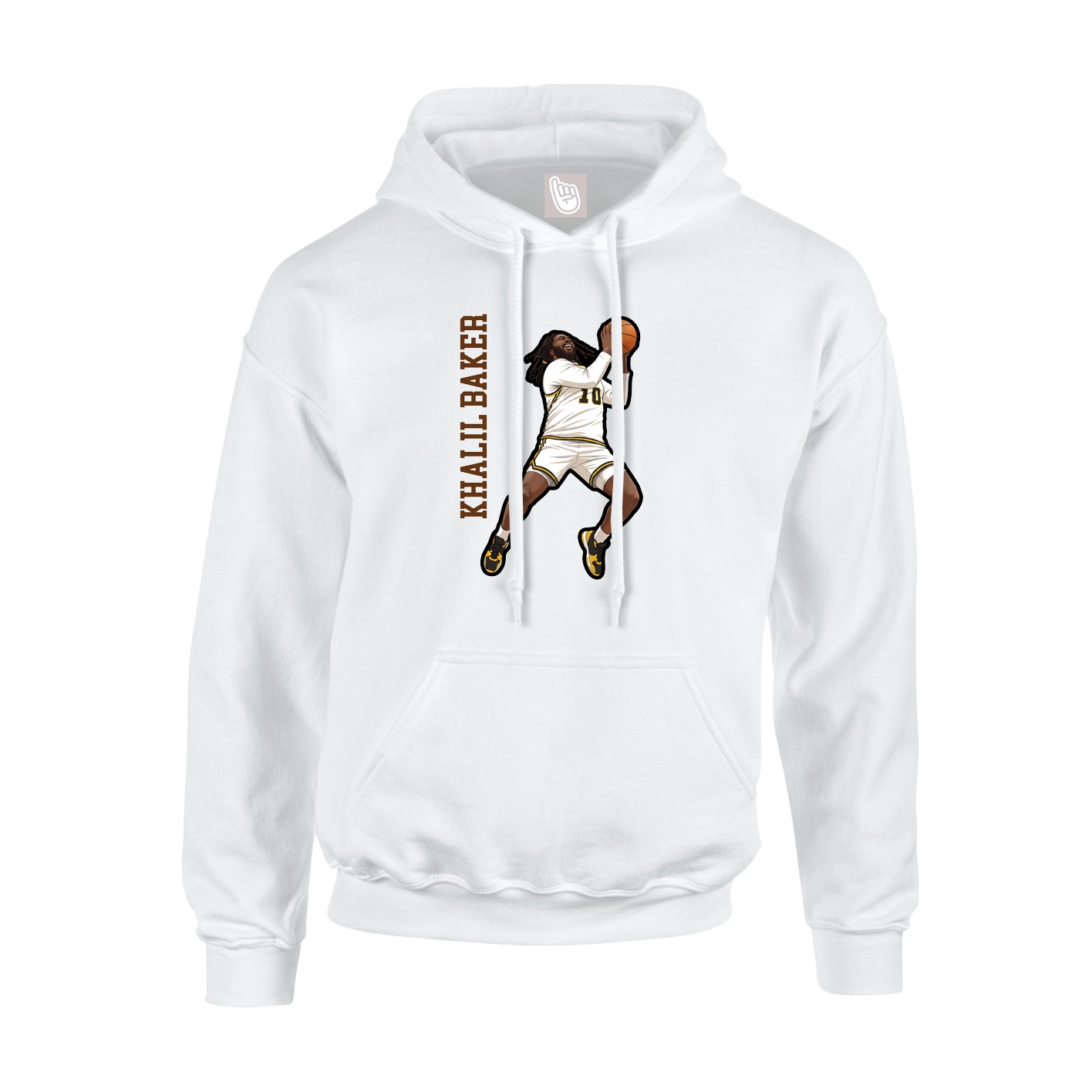 Youth Hoodie — Name Vertical in White