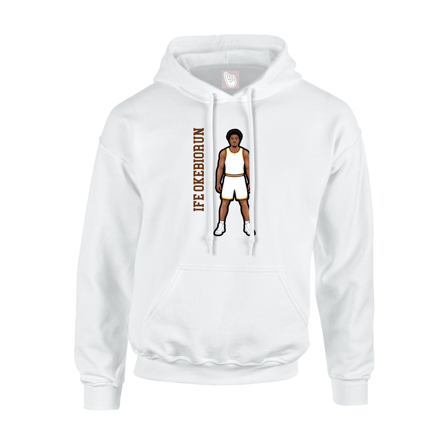 Youth Hoodie — Name Vertical in White