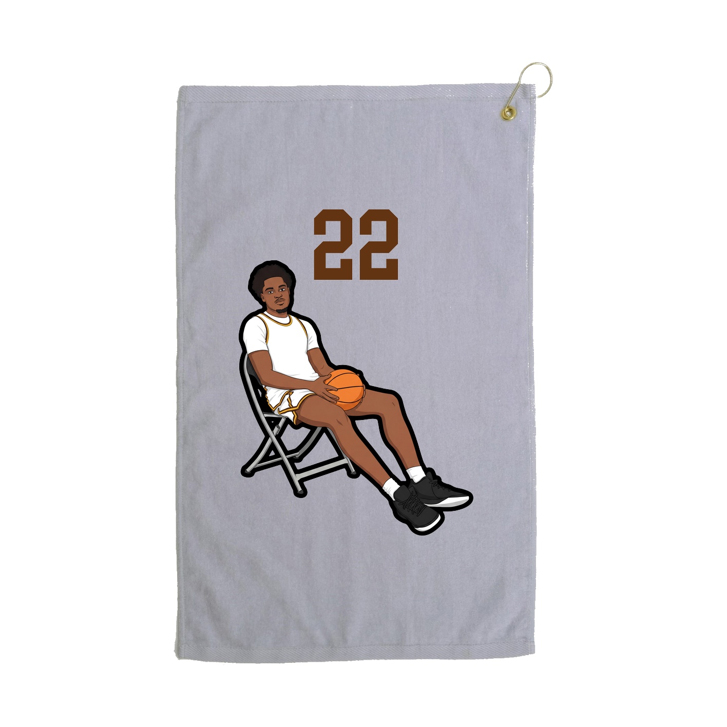Golf Towel — Number Top in Grey