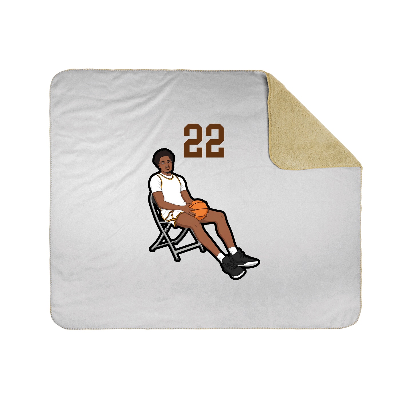 Throw Blanket — Number Top in White