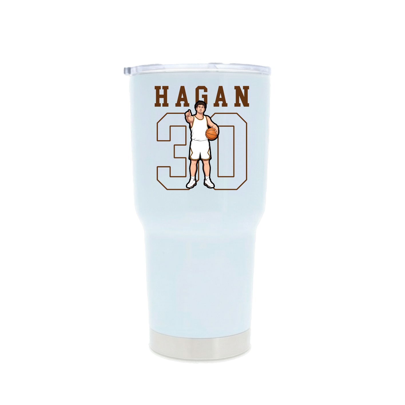 30oz Stainless Steel Tumbler — Shirsey in White