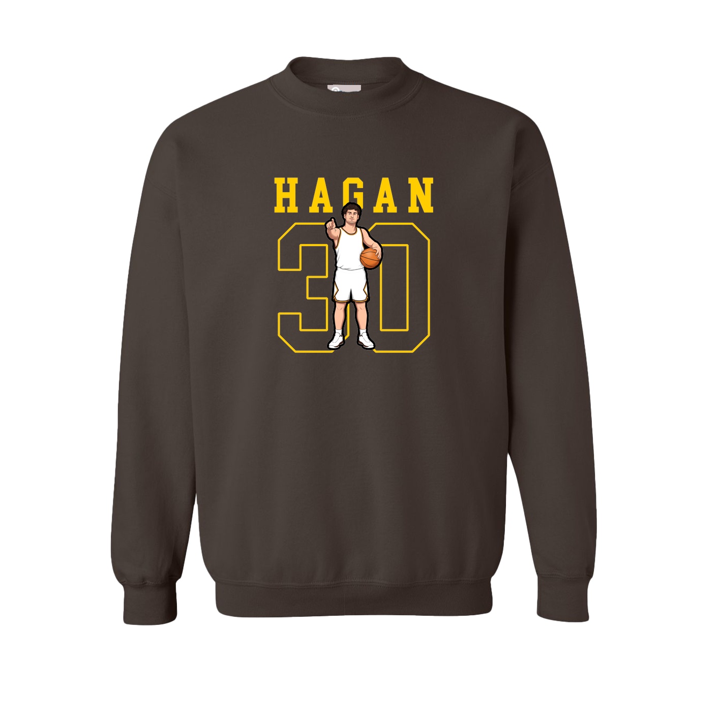 Fleece Crew — Shirsey in Brown