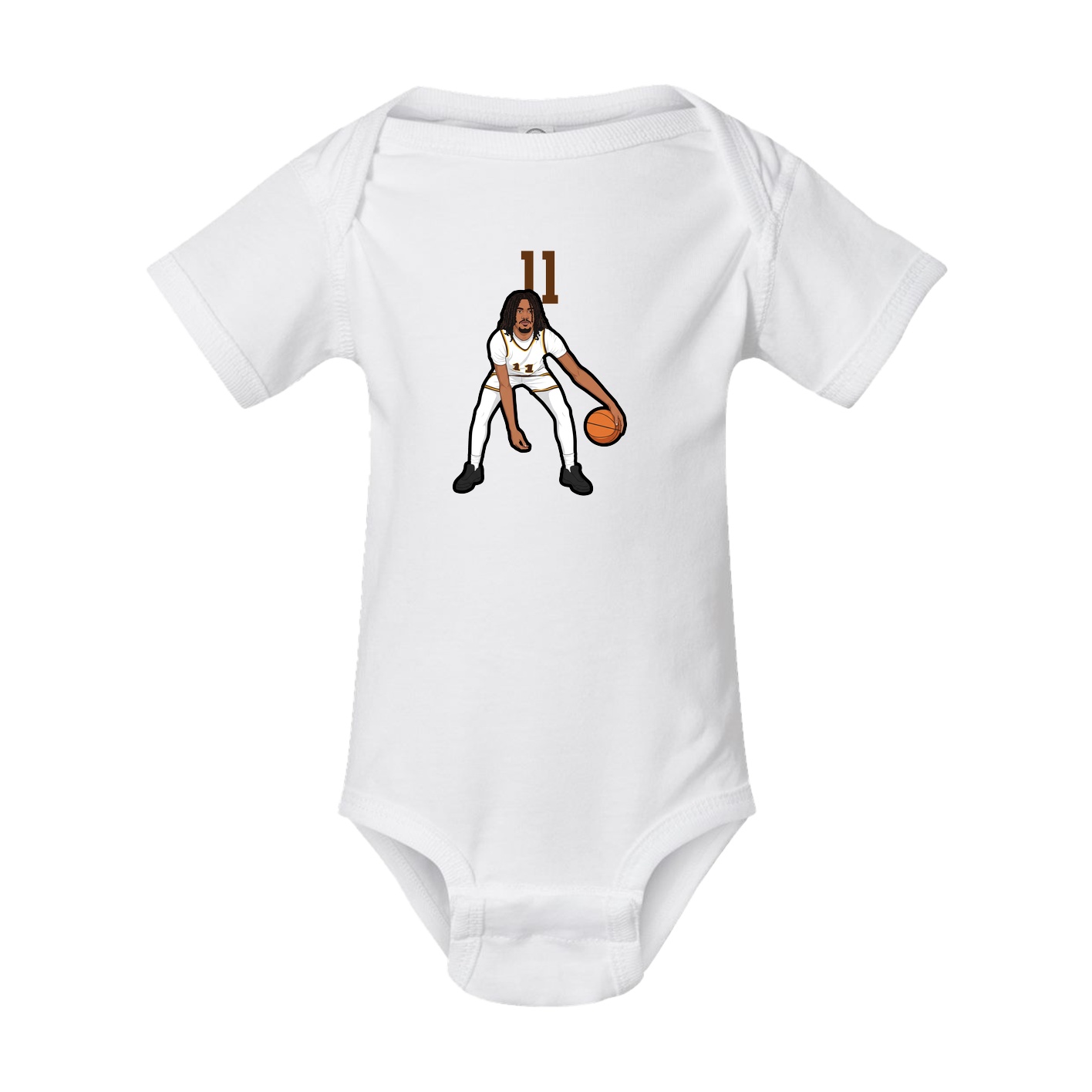 Baby Onesie — Number Top in White