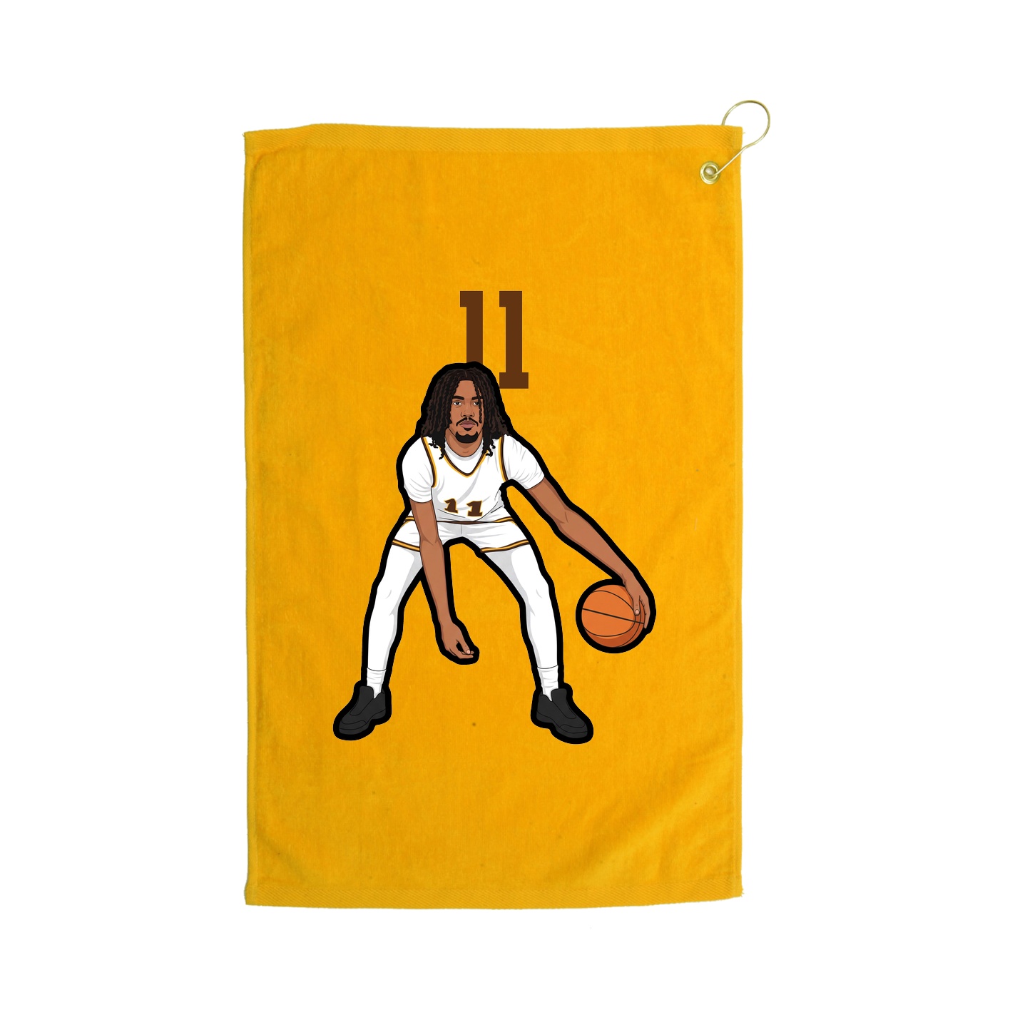 Golf Towel — Number Top in Gold