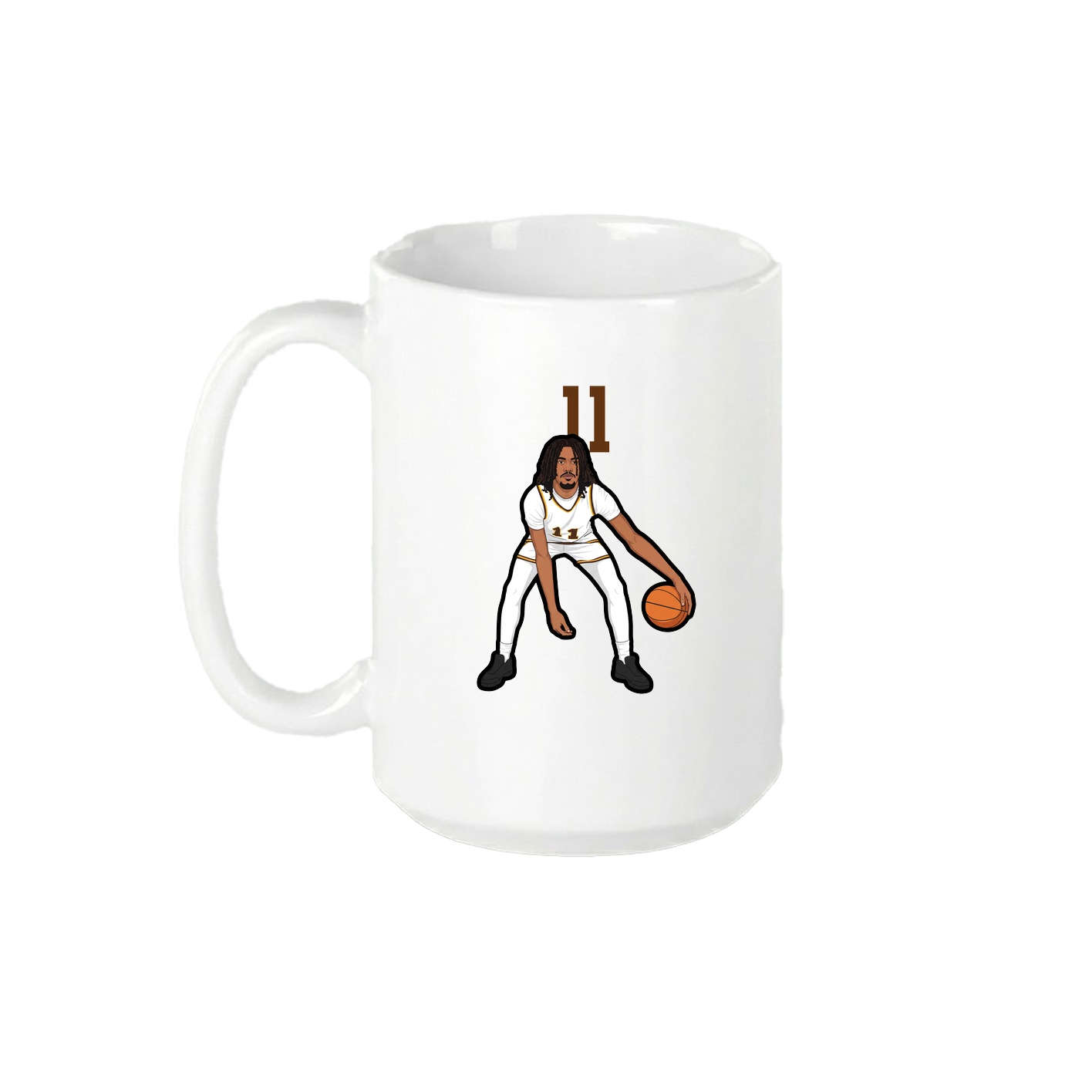 15oz Coffee Mug — Number Top in White