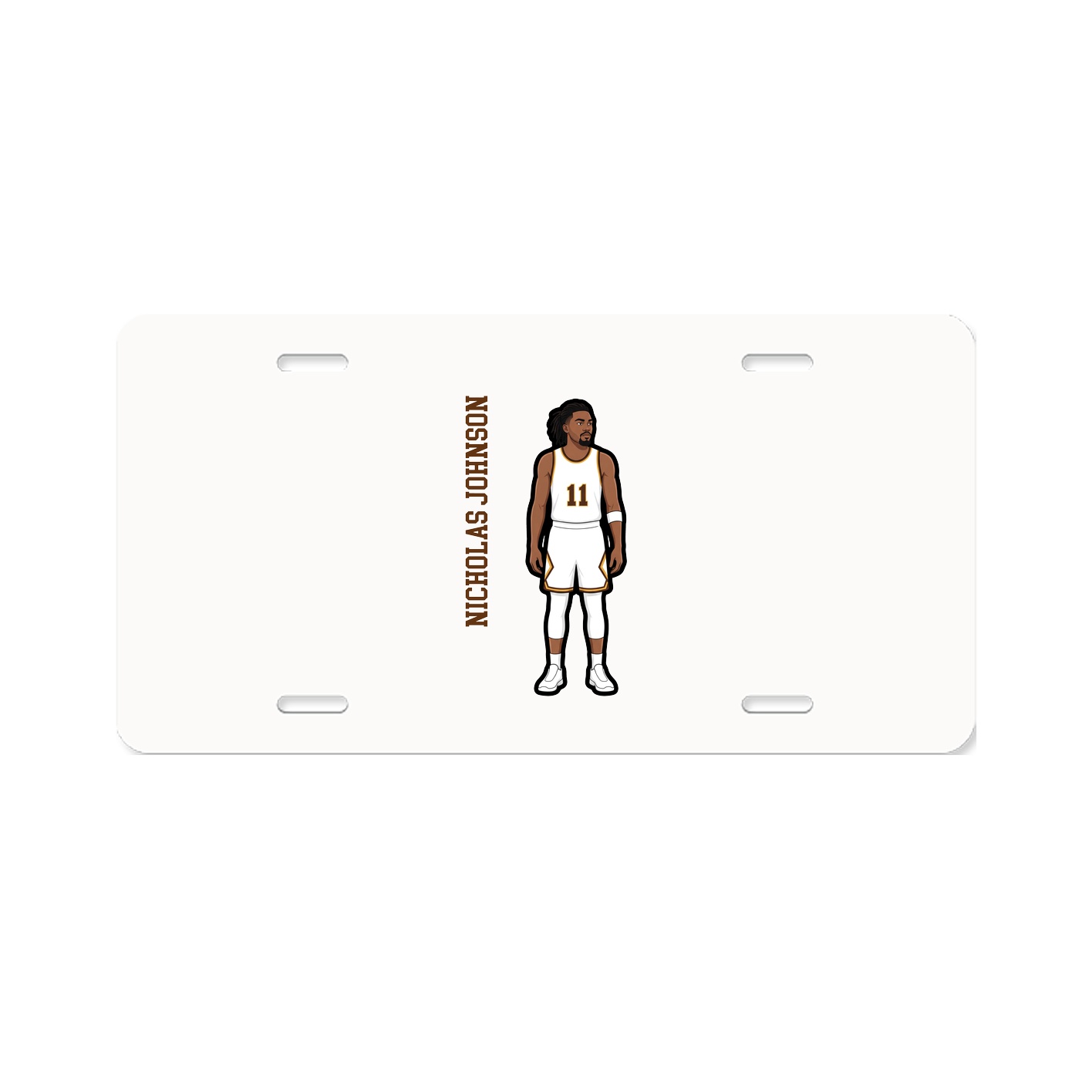 License Plate — Name Vertical in Classic