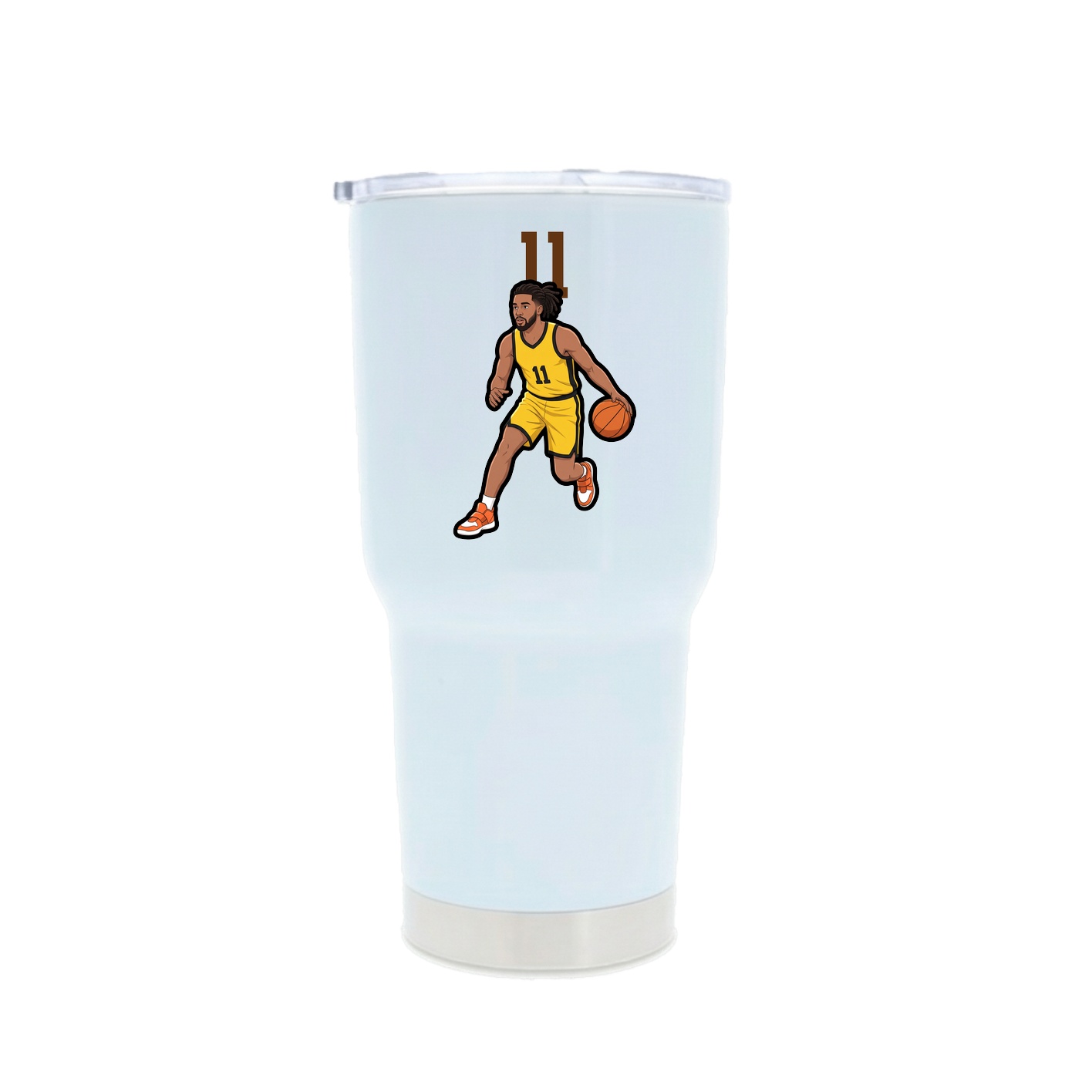 30oz Stainless Steel Tumbler — Number Top in White