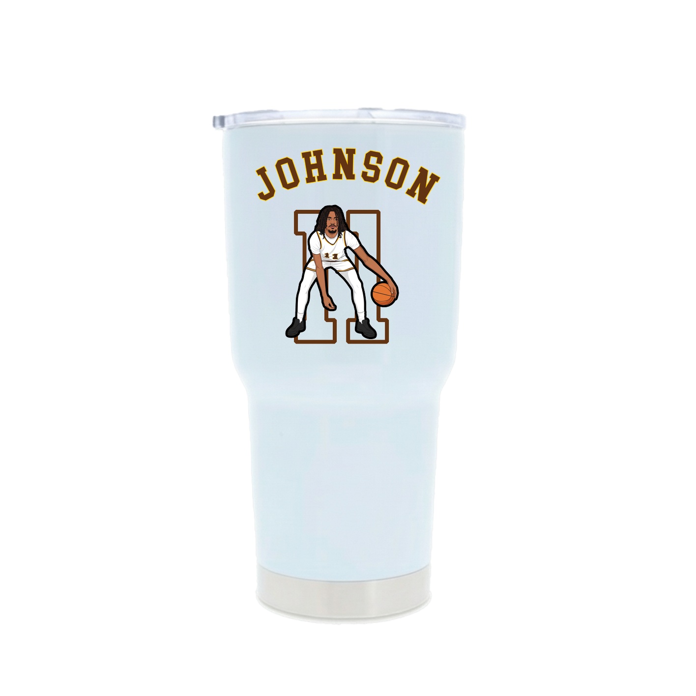 30oz Stainless Steel Tumbler — Shirsey Arch in White
