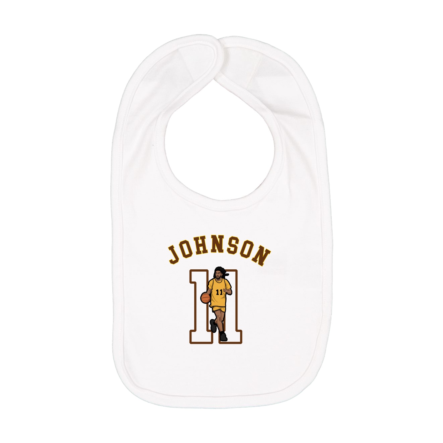 Infant Bib — Shirsey Arch in White