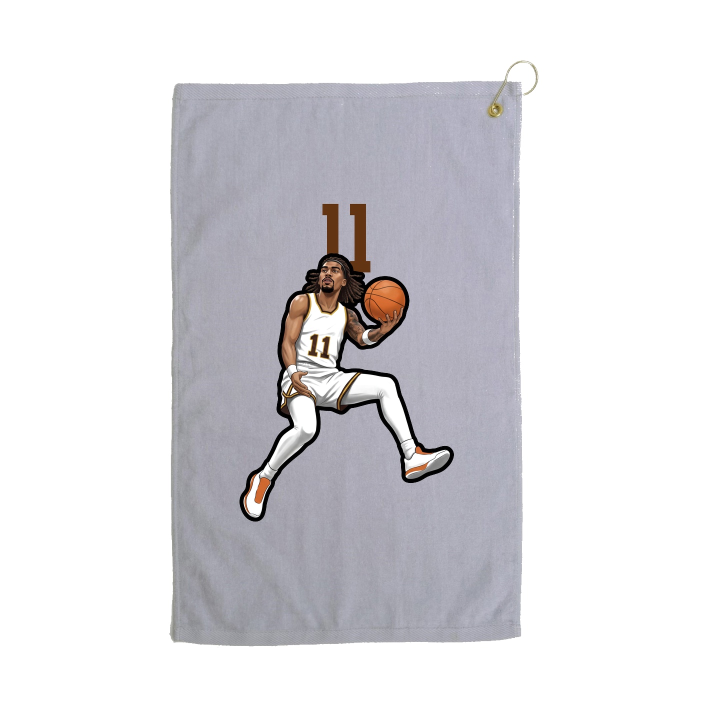 Golf Towel — Number Top in Grey