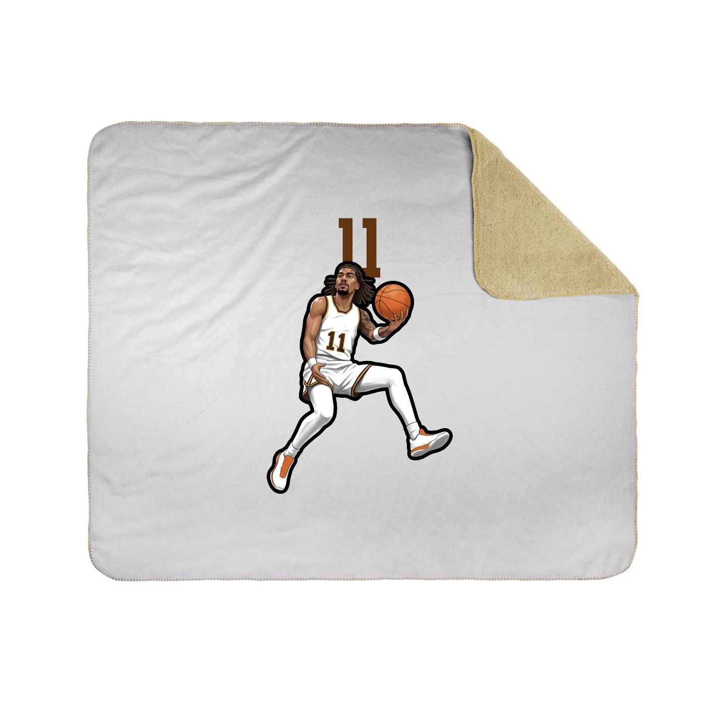 Throw Blanket — Number Top in White