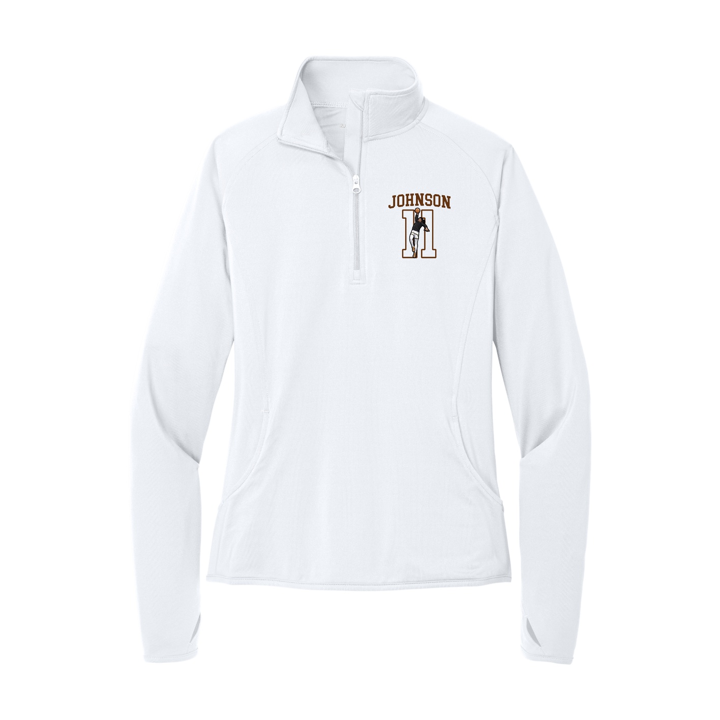 Women's Q-Zip Pullover — Shirsey in White