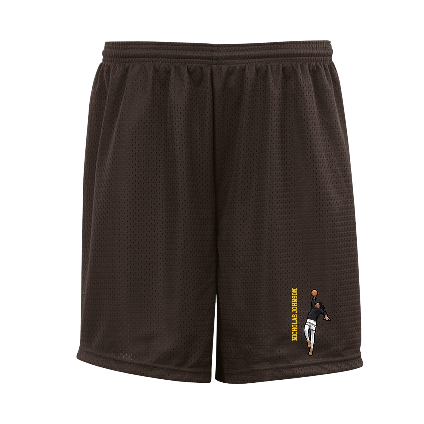 Shorts — Name Vertical in Brown