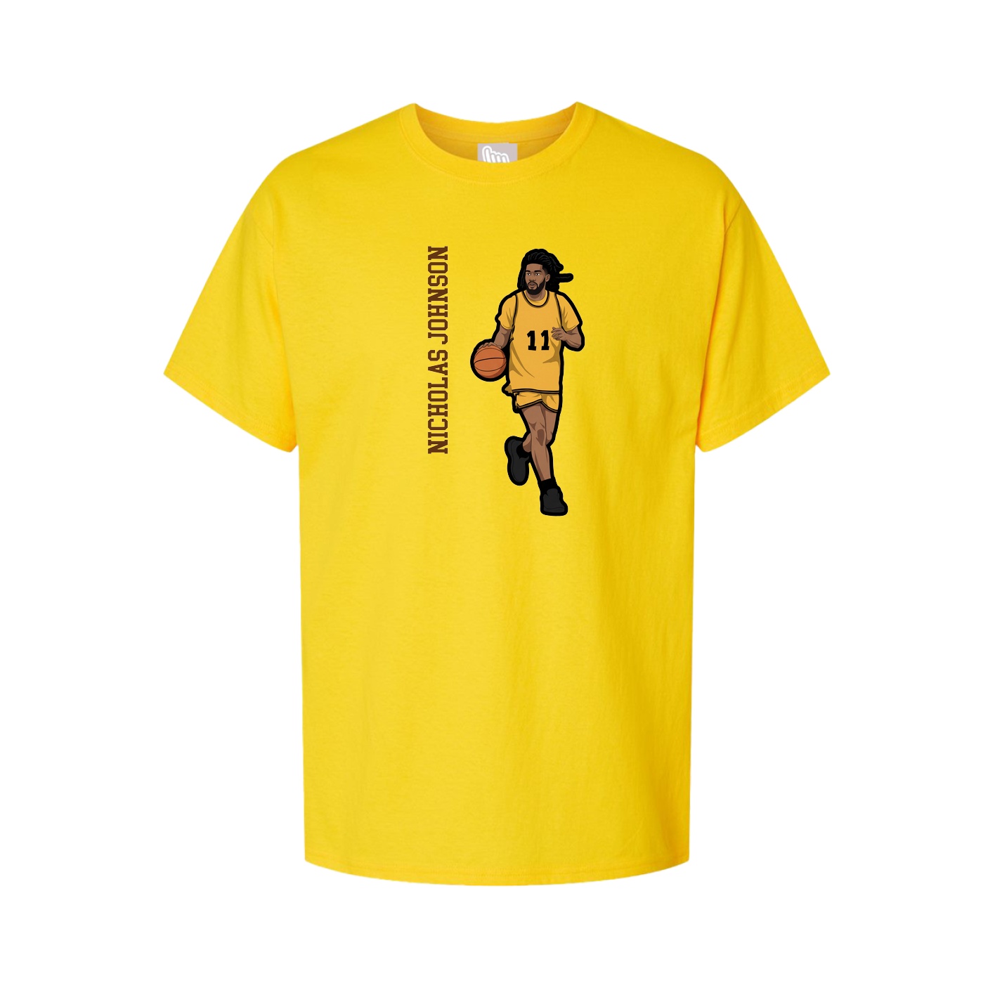 Tee — Name Vertical in Gold