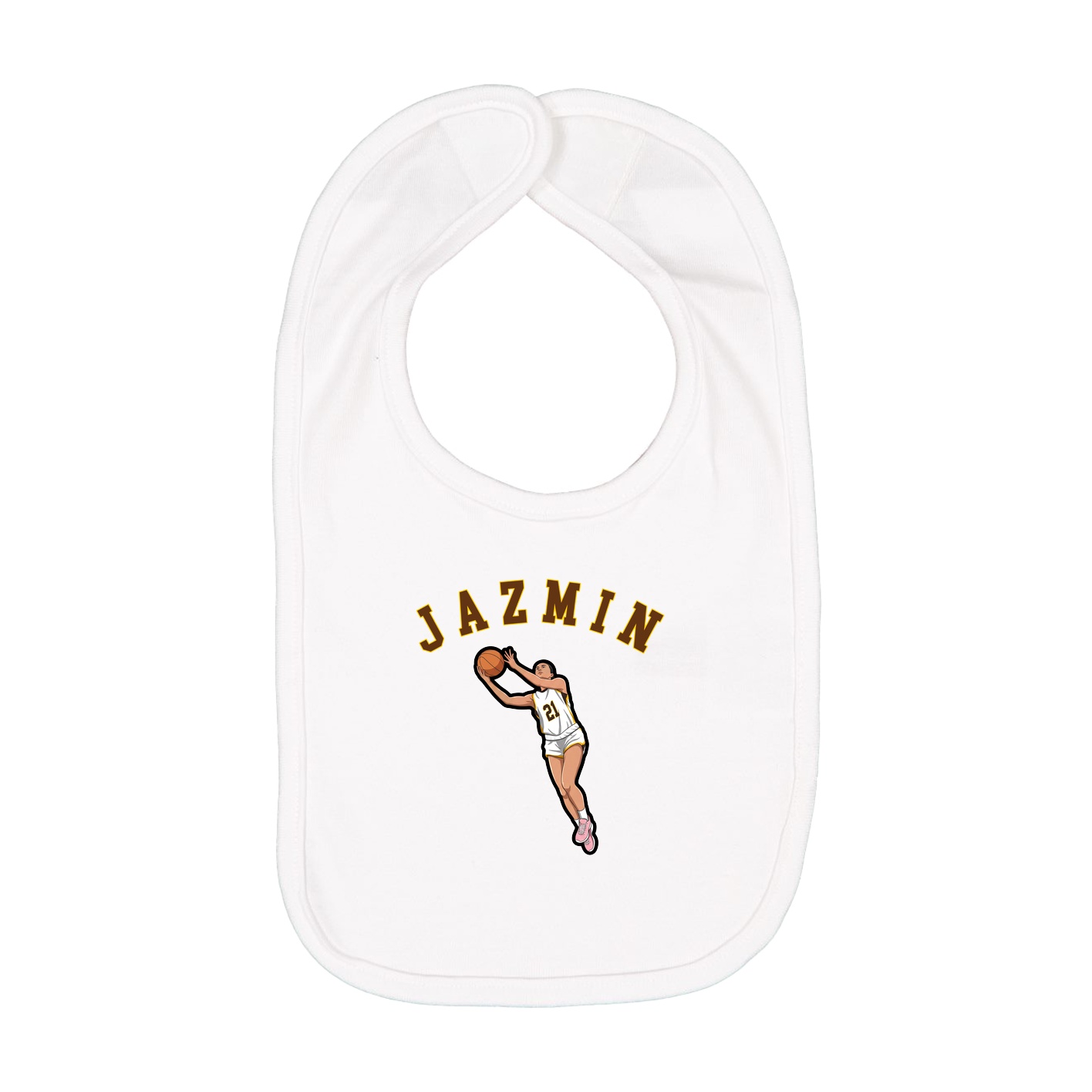 Infant Bib — Shirsey Arch in White