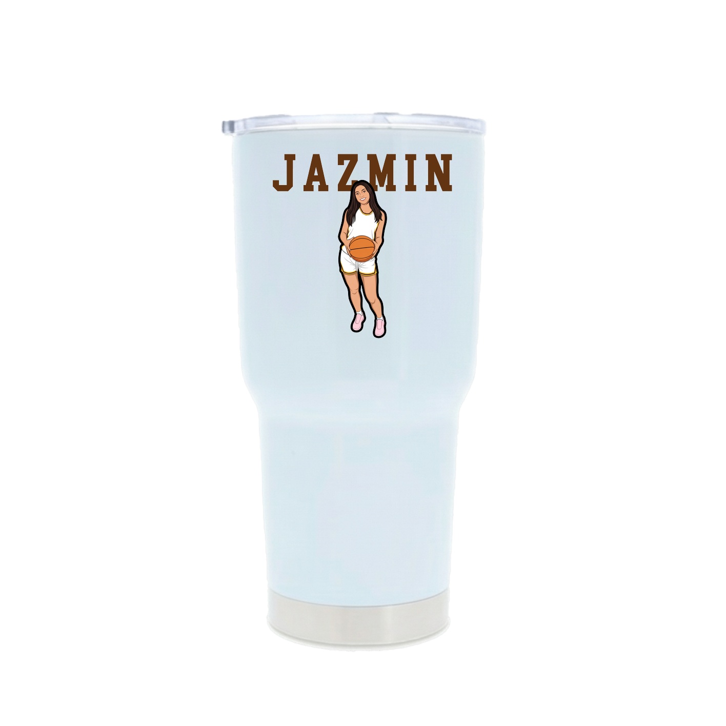 30oz Stainless Steel Tumbler — Shirsey in White