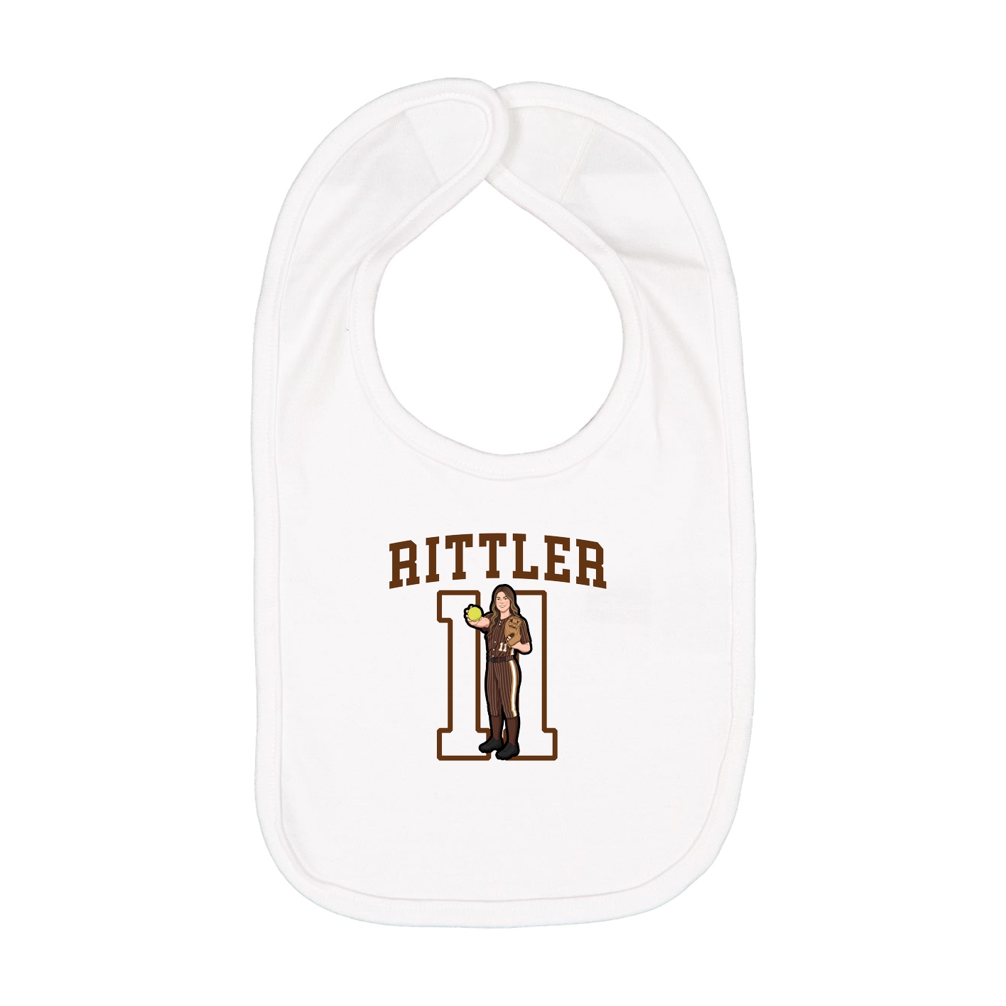 Infant Bib — Shirsey in White
