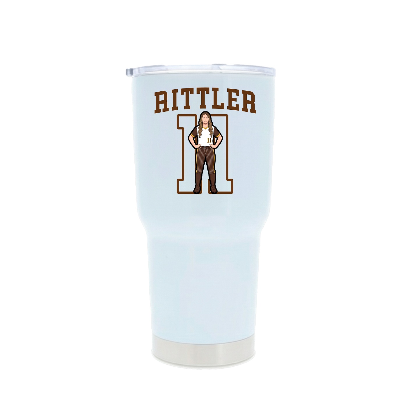 30oz Stainless Steel Tumbler — Shirsey in White