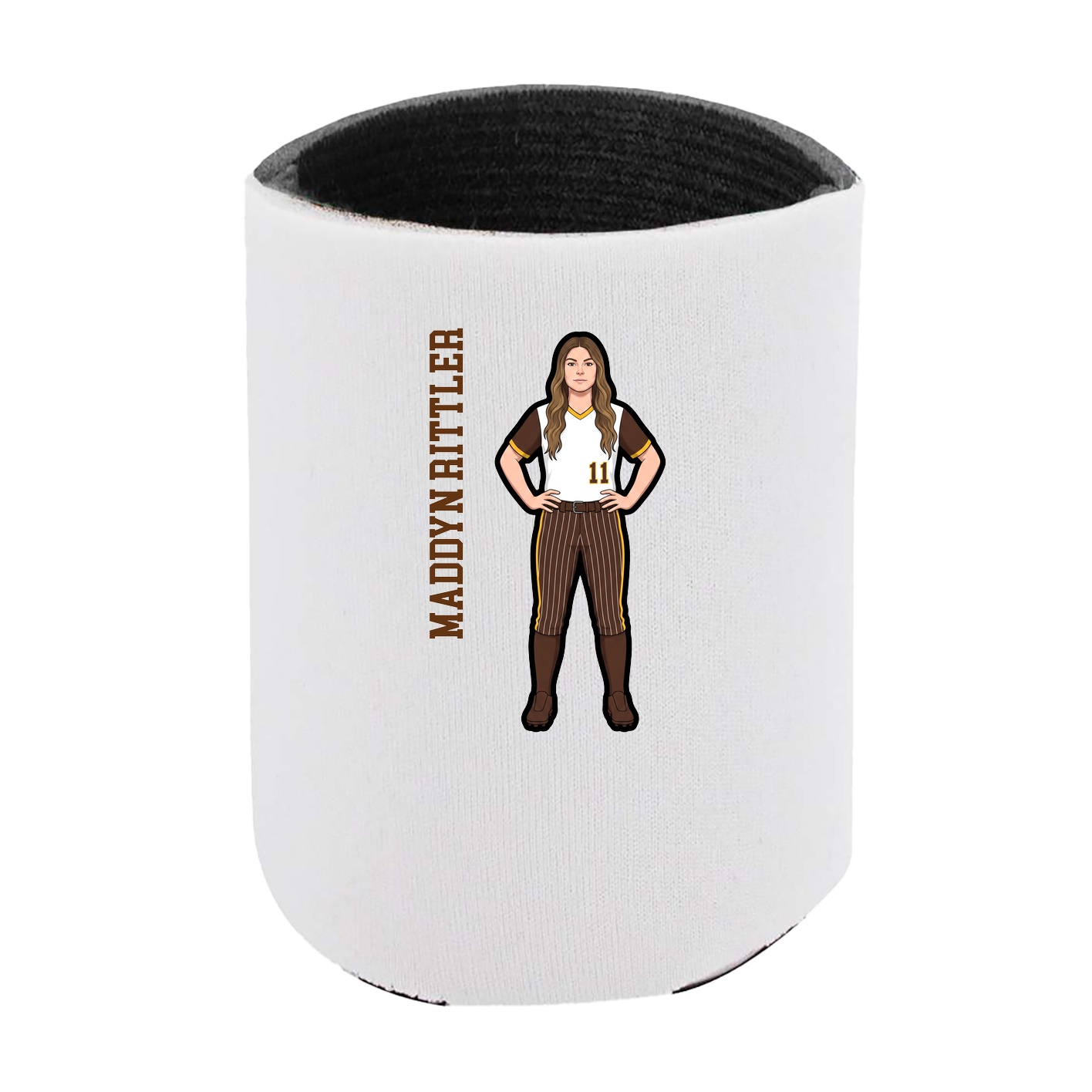 Can Holder — Name Vertical in White