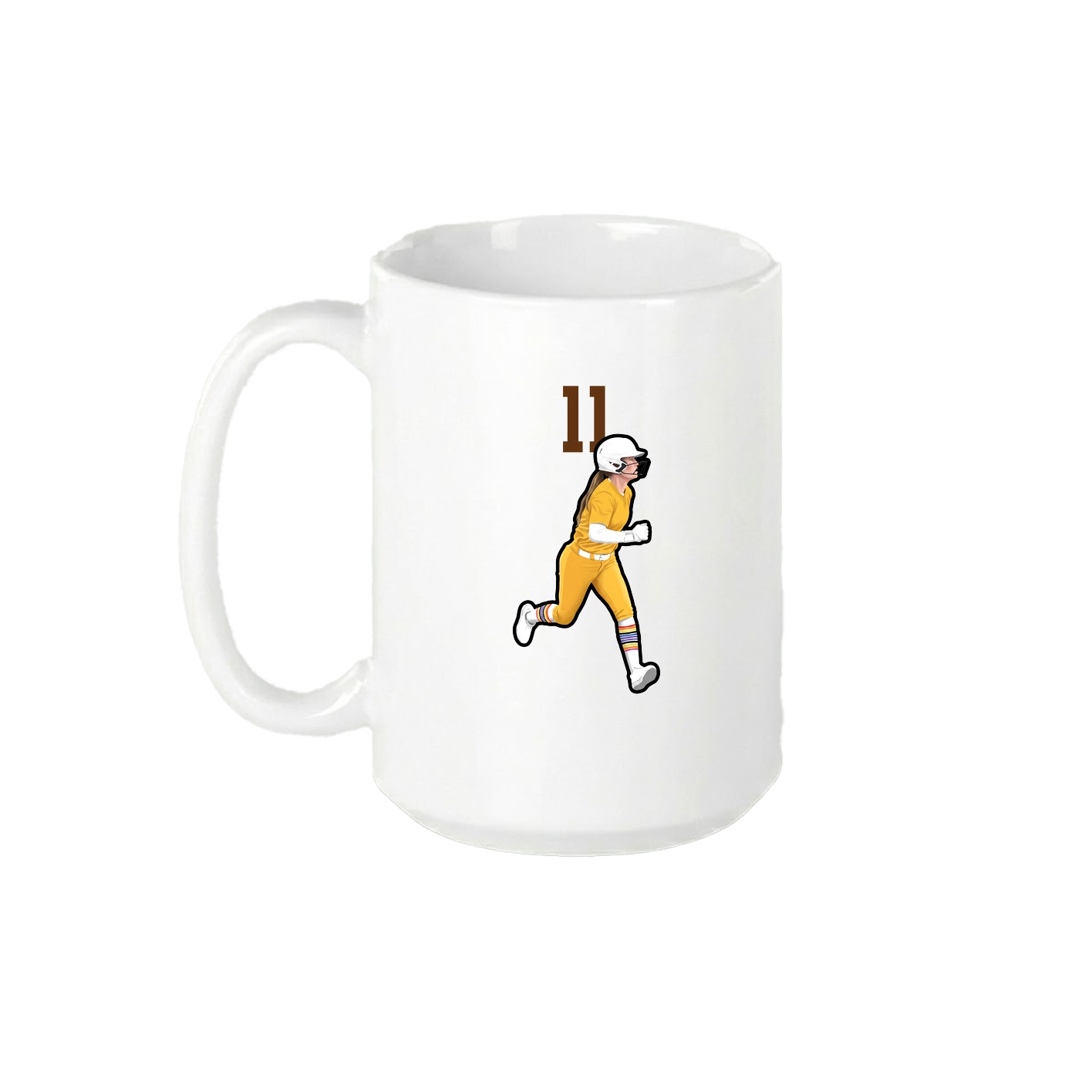 15oz Coffee Mug — Number Top in White