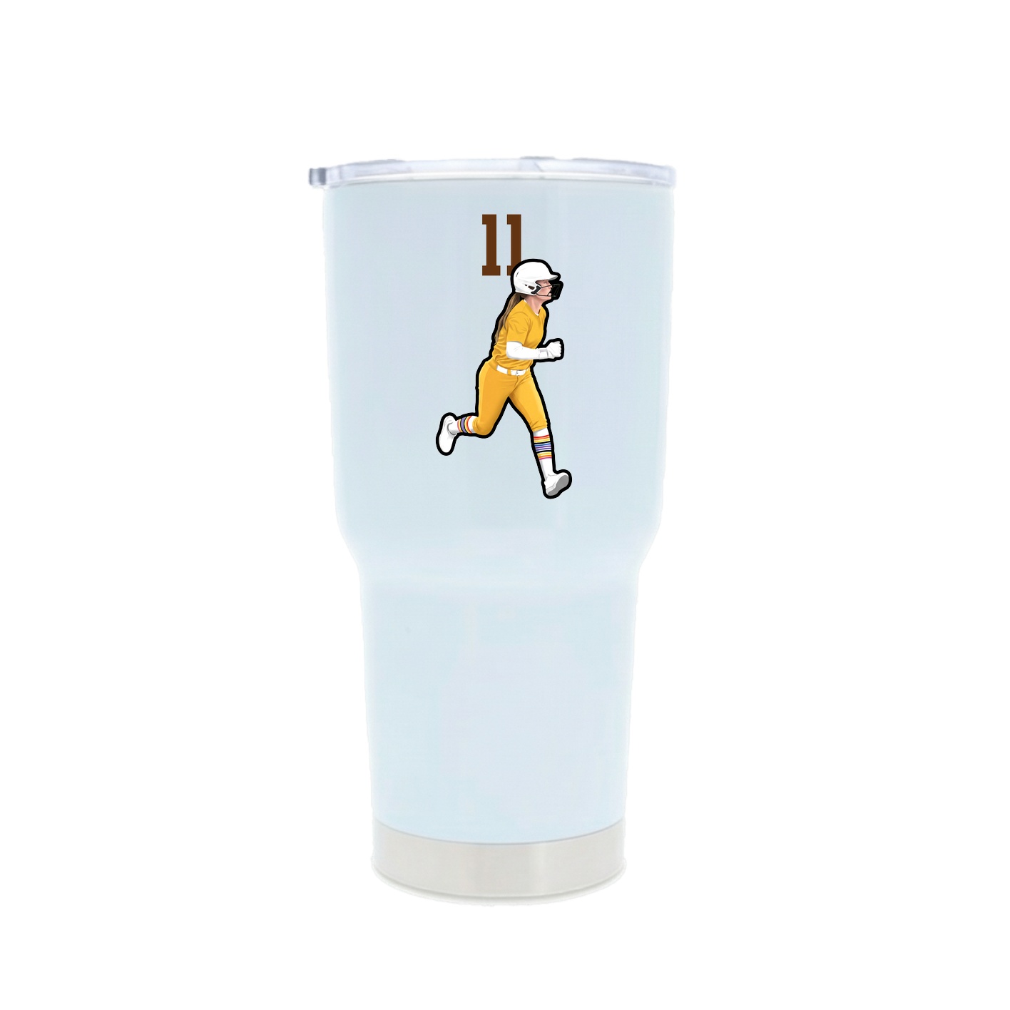 30oz Stainless Steel Tumbler — Number Top in White