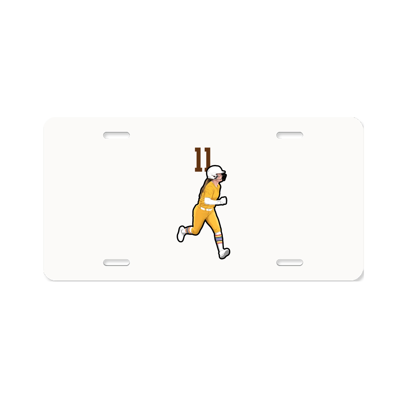 License Plate — Number Top in Classic