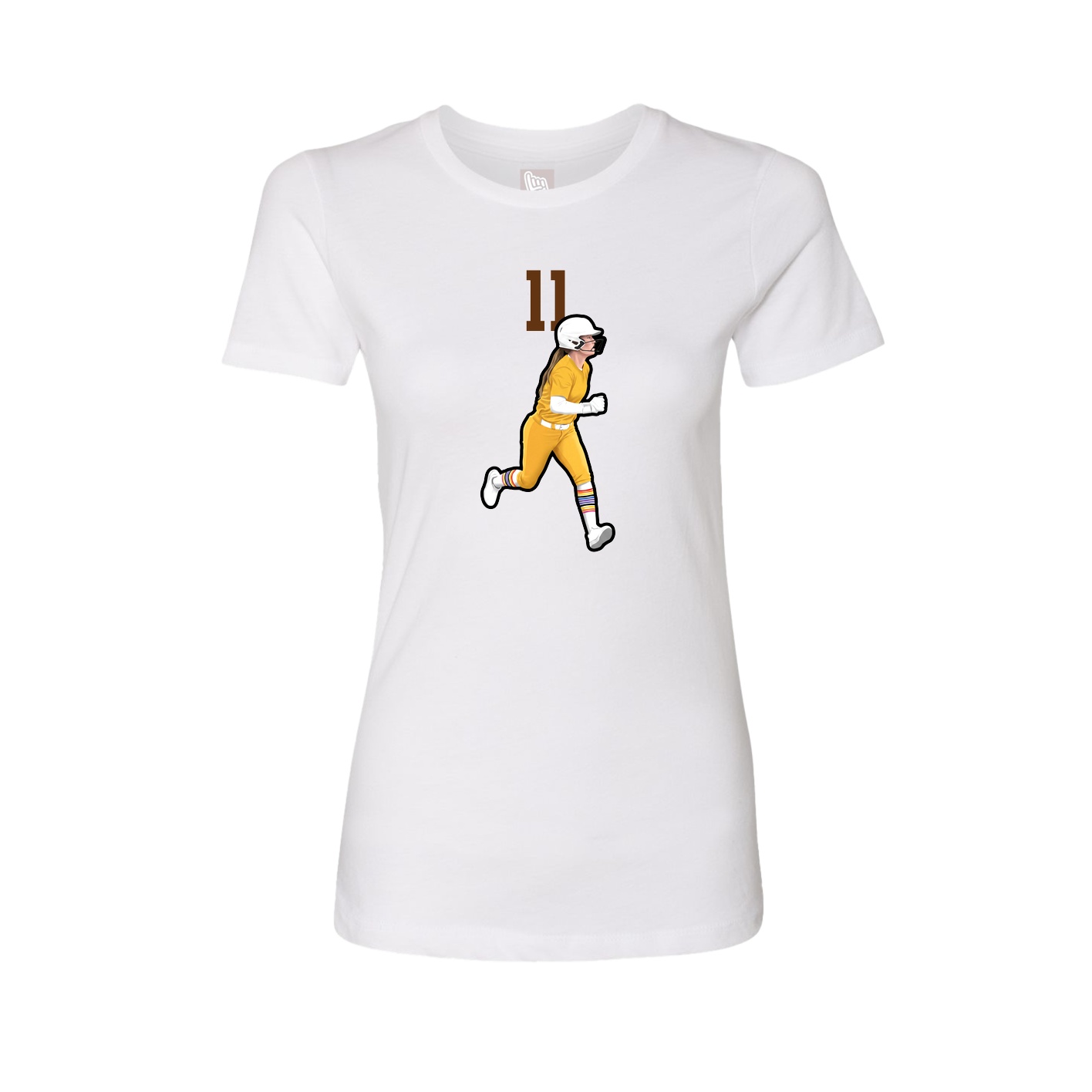 Womens Tee — Number Top in White