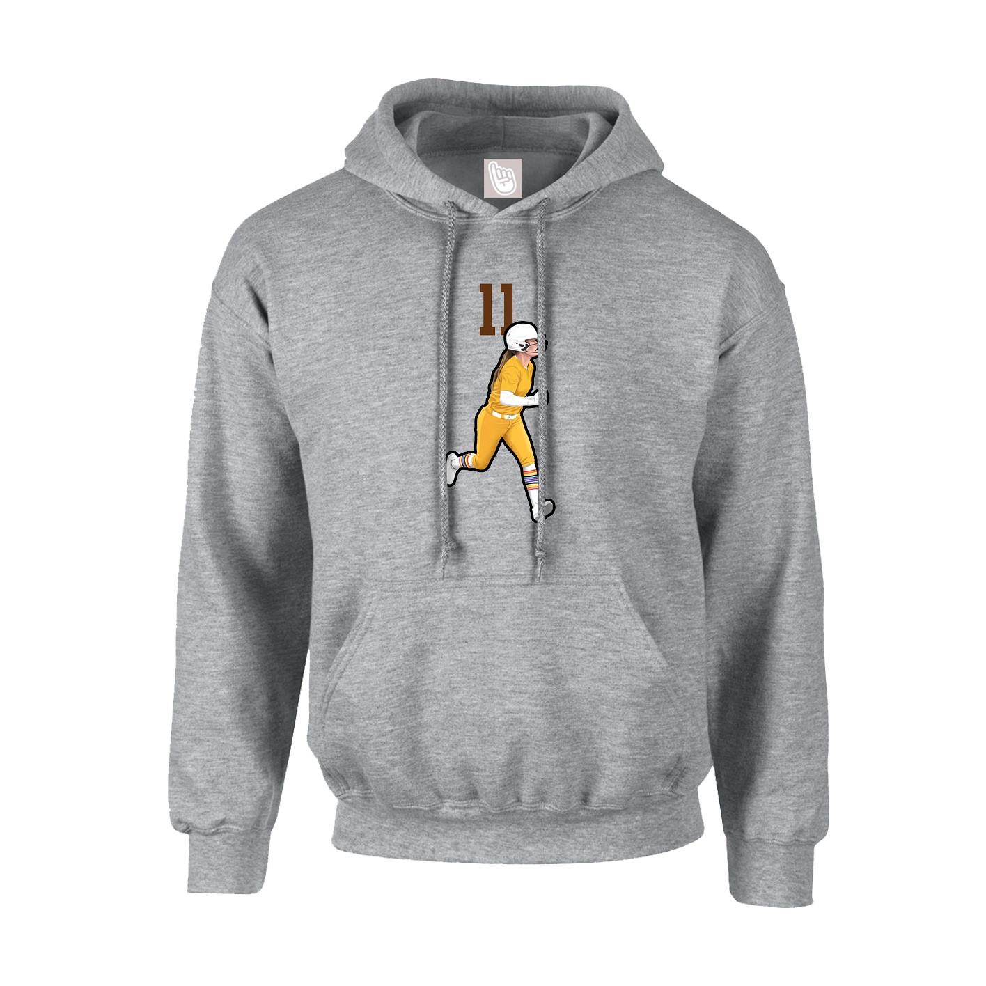 Youth Hoodie — Number Top in Grey