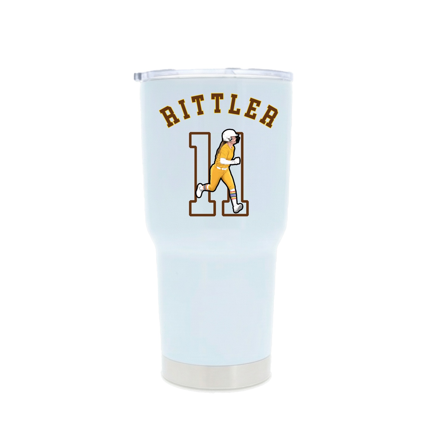 30oz Stainless Steel Tumbler — Shirsey Arch in White