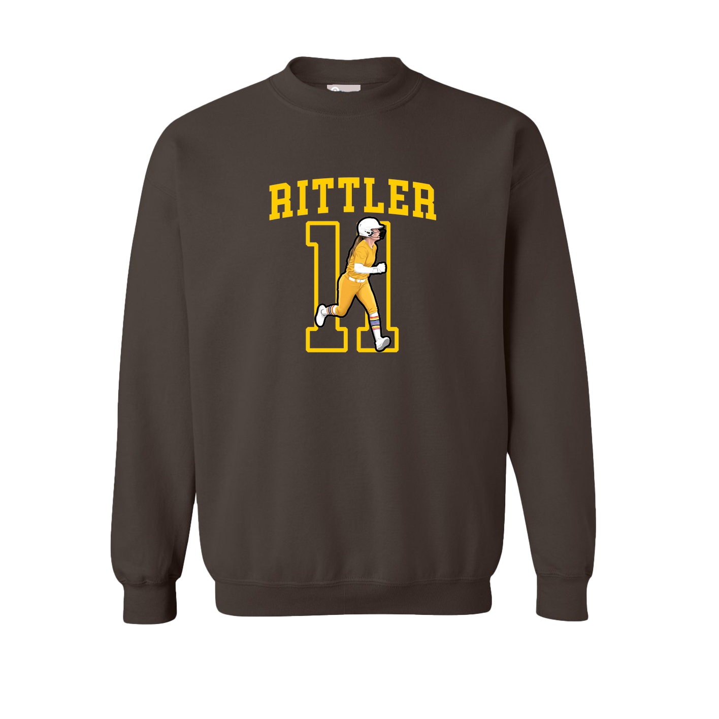 Fleece Crew — Shirsey in Brown