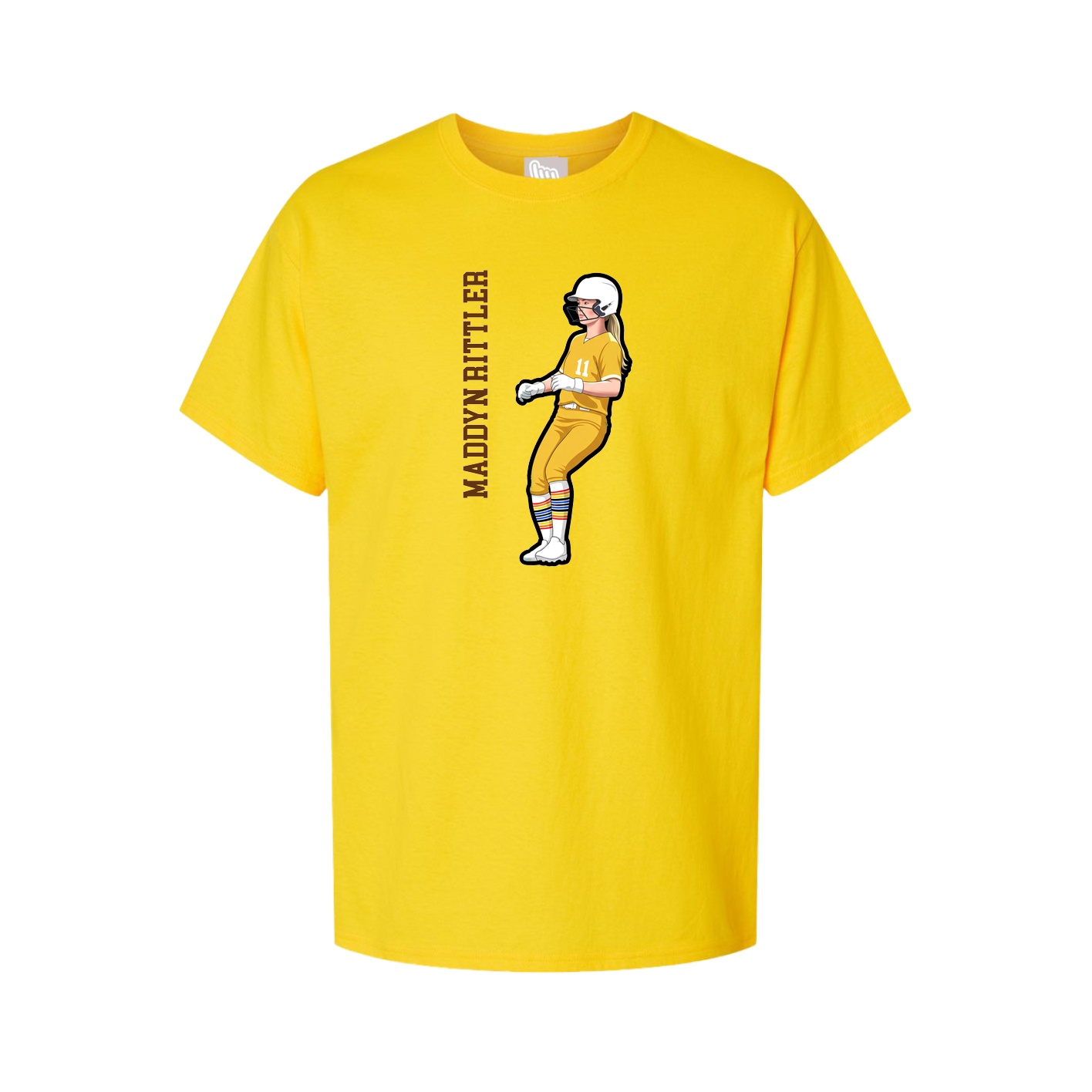Tee — Name Vertical in Gold