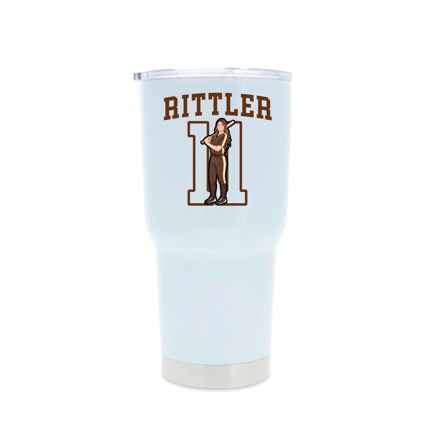 30oz Stainless Steel Tumbler — Shirsey in White