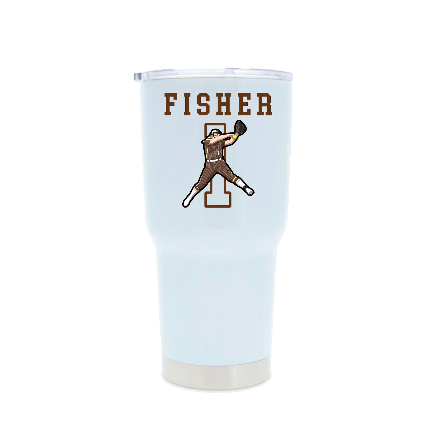 30oz Stainless Steel Tumbler — Shirsey in White