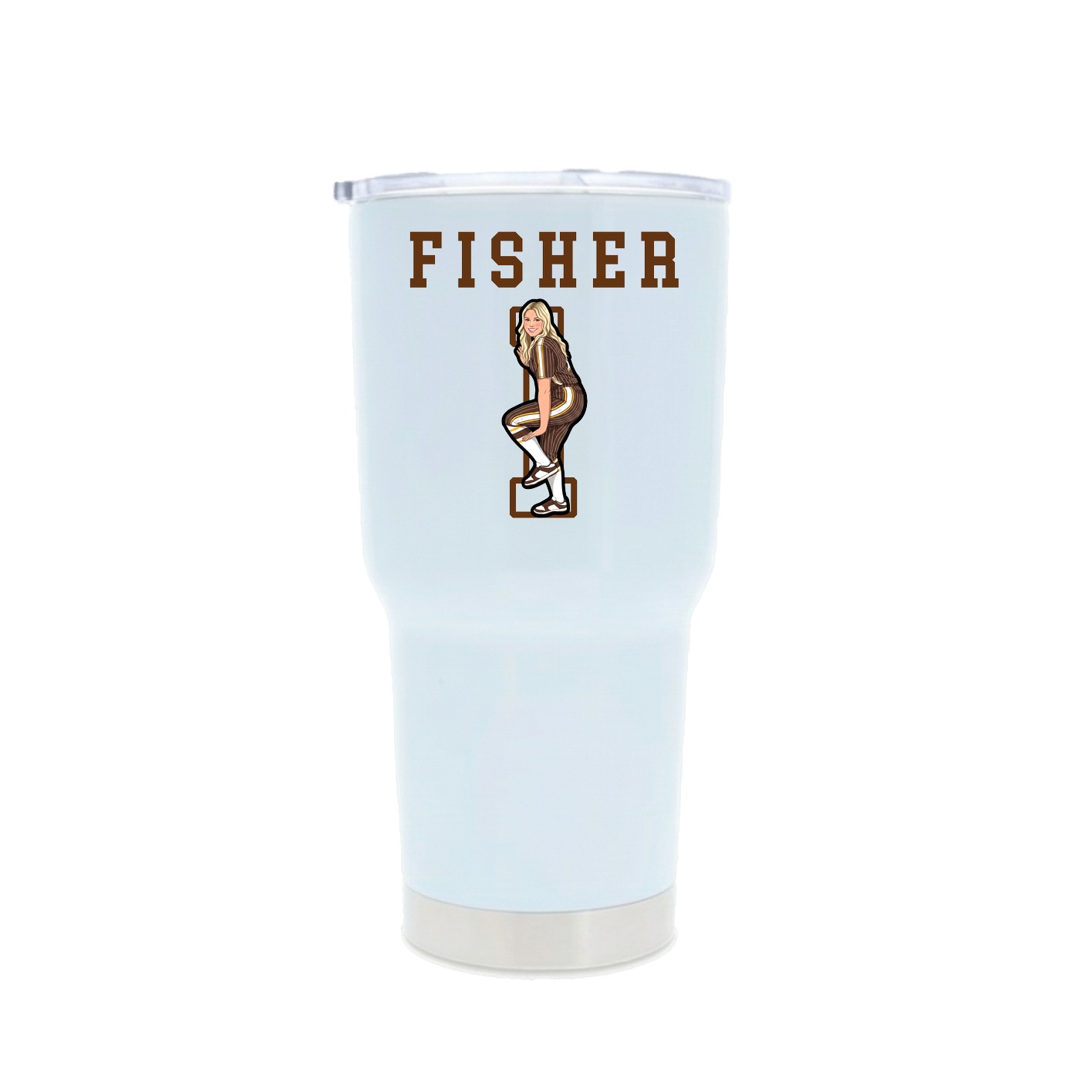 30oz Stainless Steel Tumbler — Shirsey in White