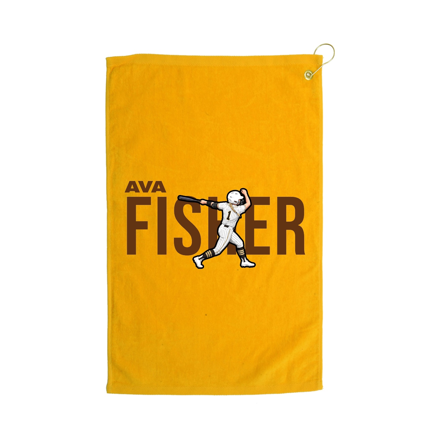 Golf Towel — Player Name in Gold