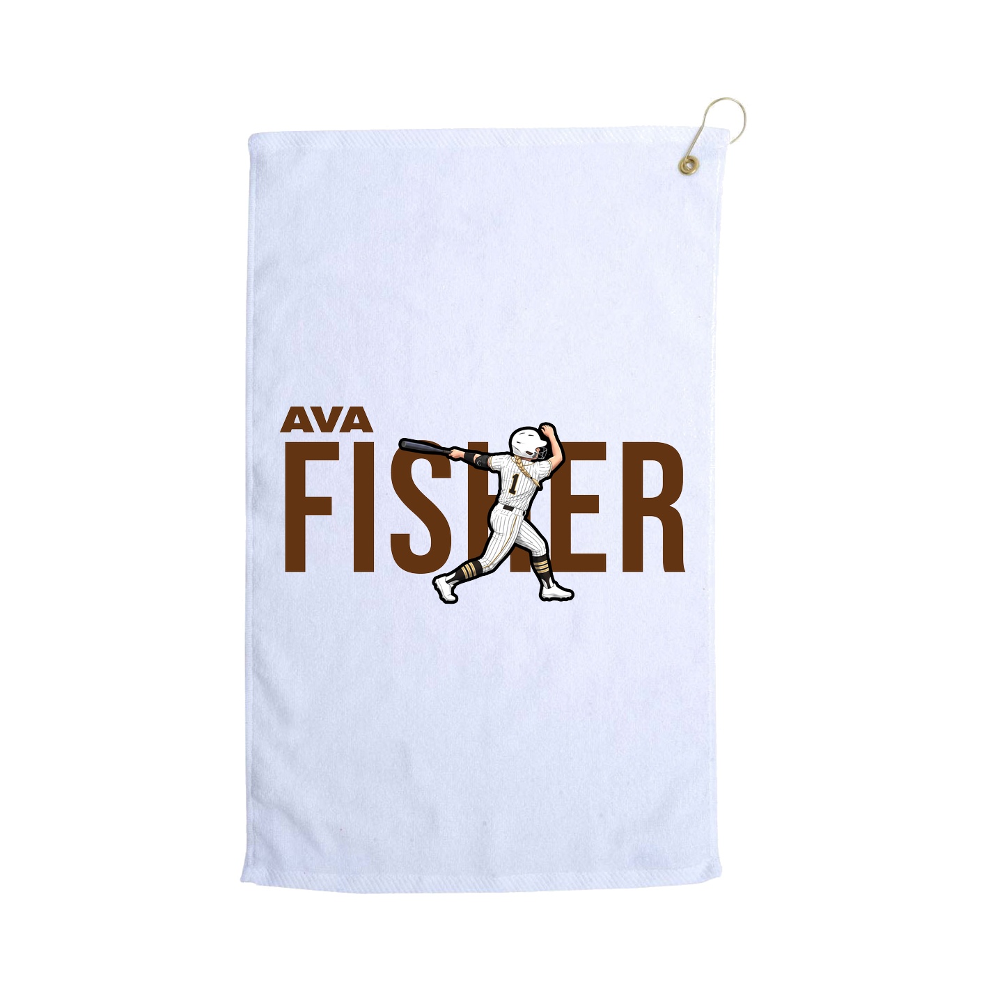Golf Towel — Player Name in White