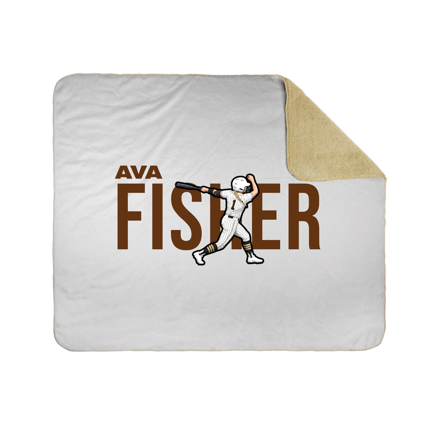 Throw Blanket — Player Name in White