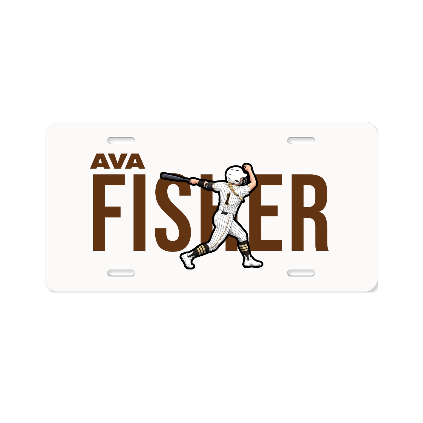 License Plate — Player Name in Classic