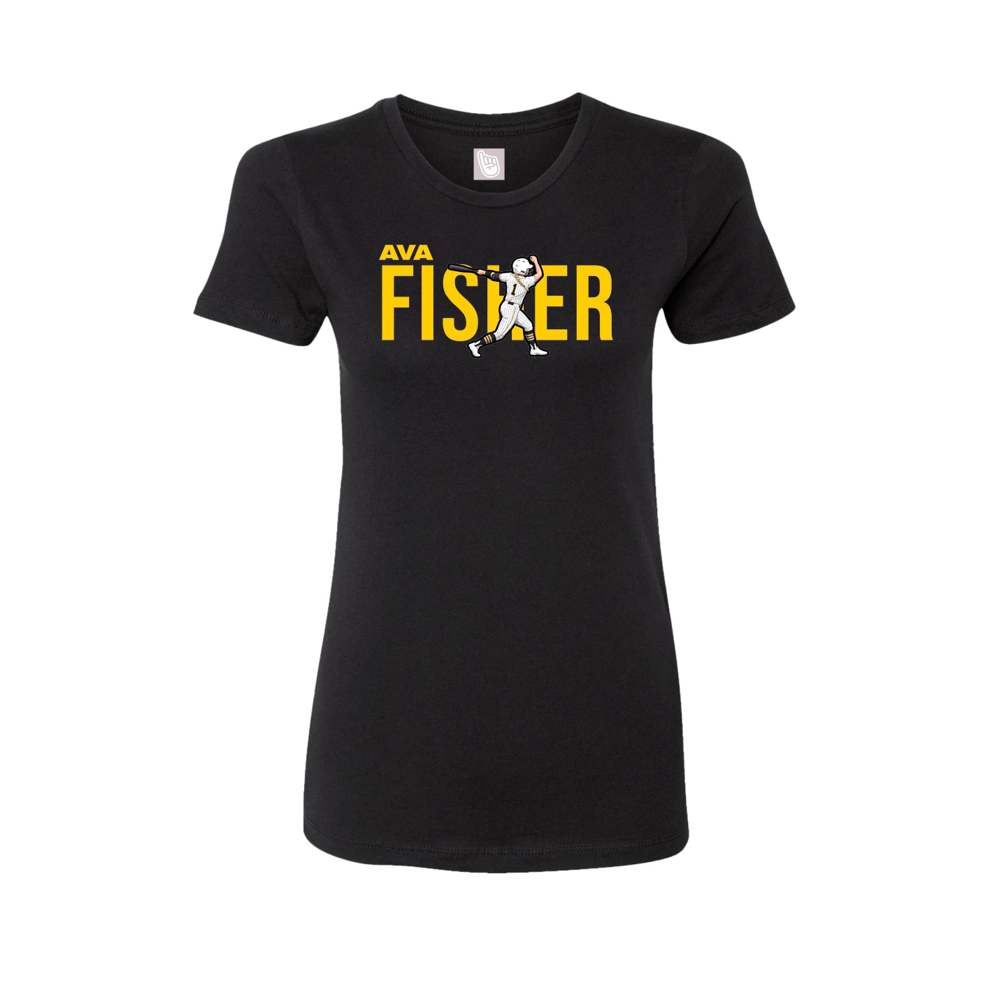 Womens Tee — Player Name in Black