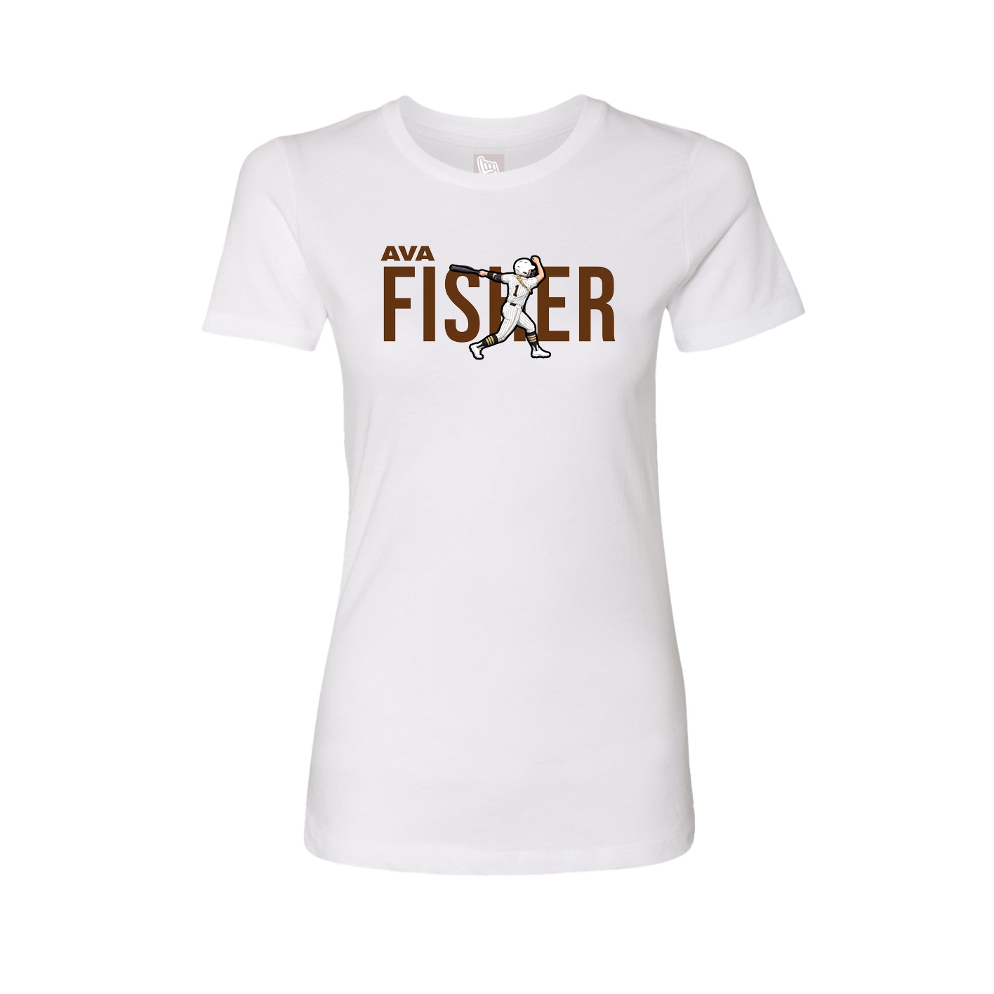 Womens Tee — Player Name in White