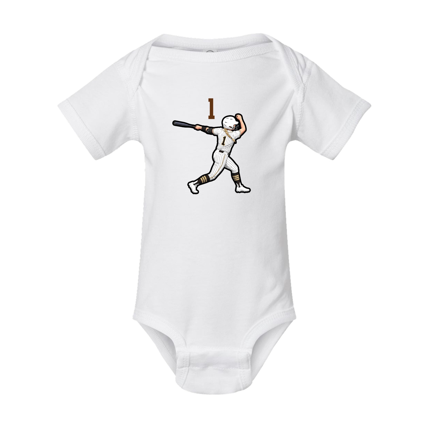 Baby Onesie — Number Top in White