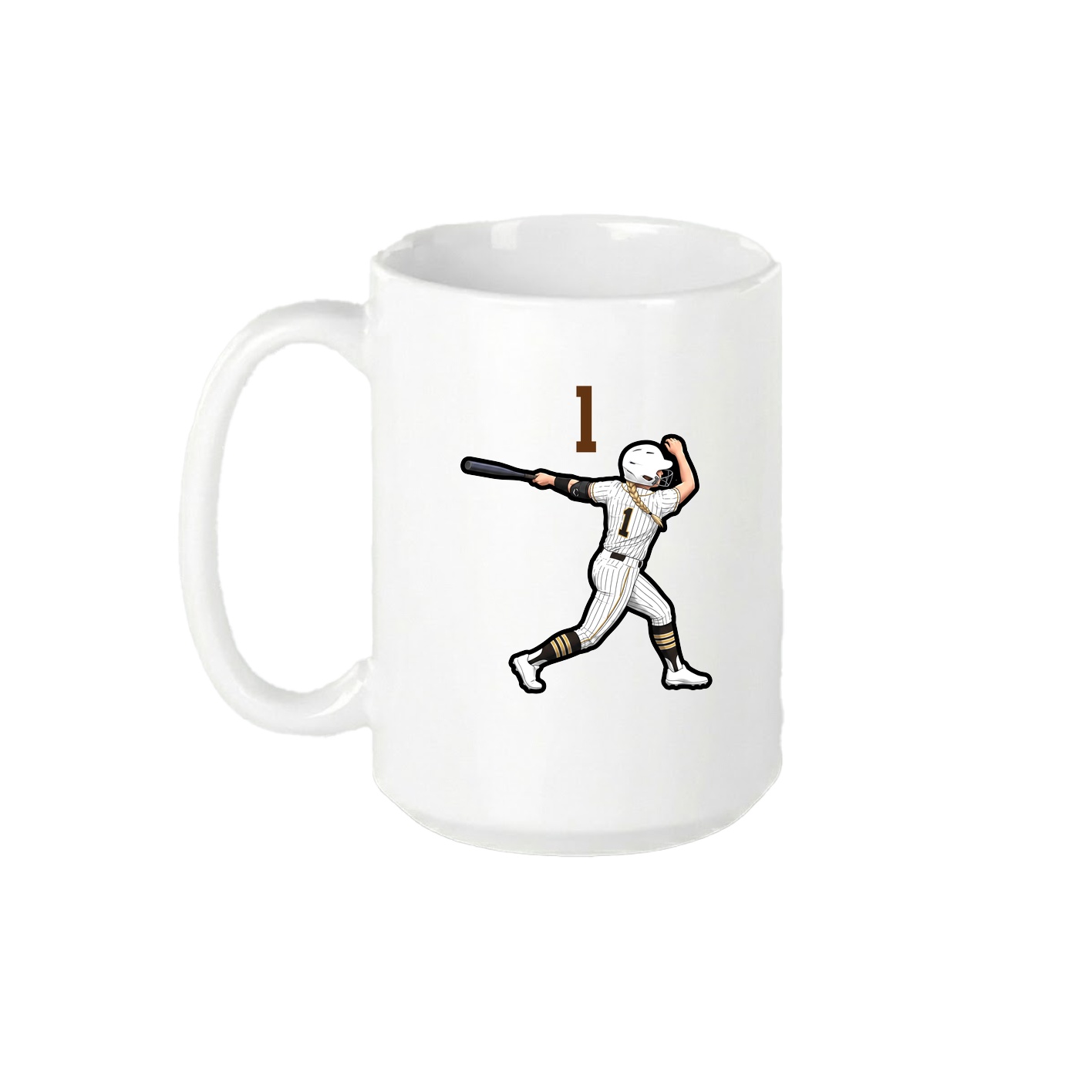 15oz Coffee Mug — Number Top in White