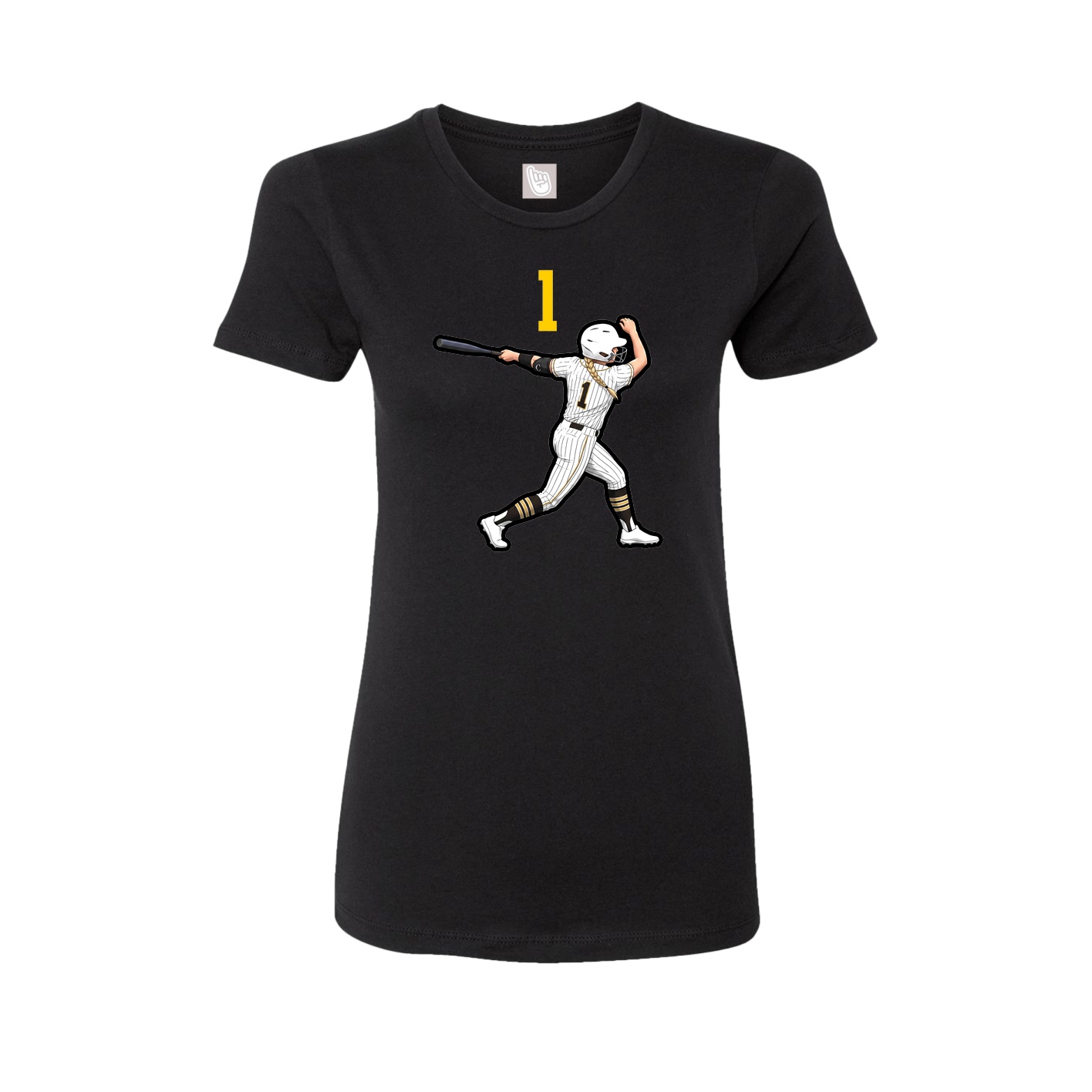 Womens Tee — Number Top in Black