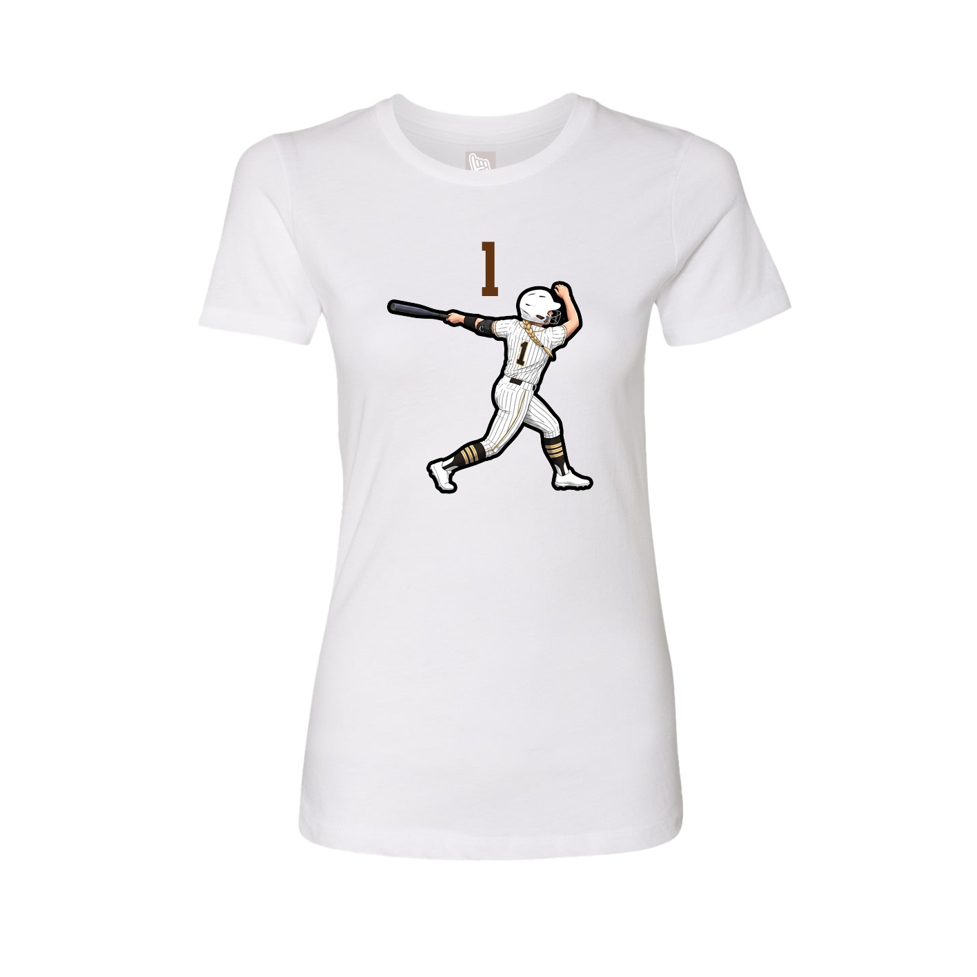 Womens Tee — Number Top in White