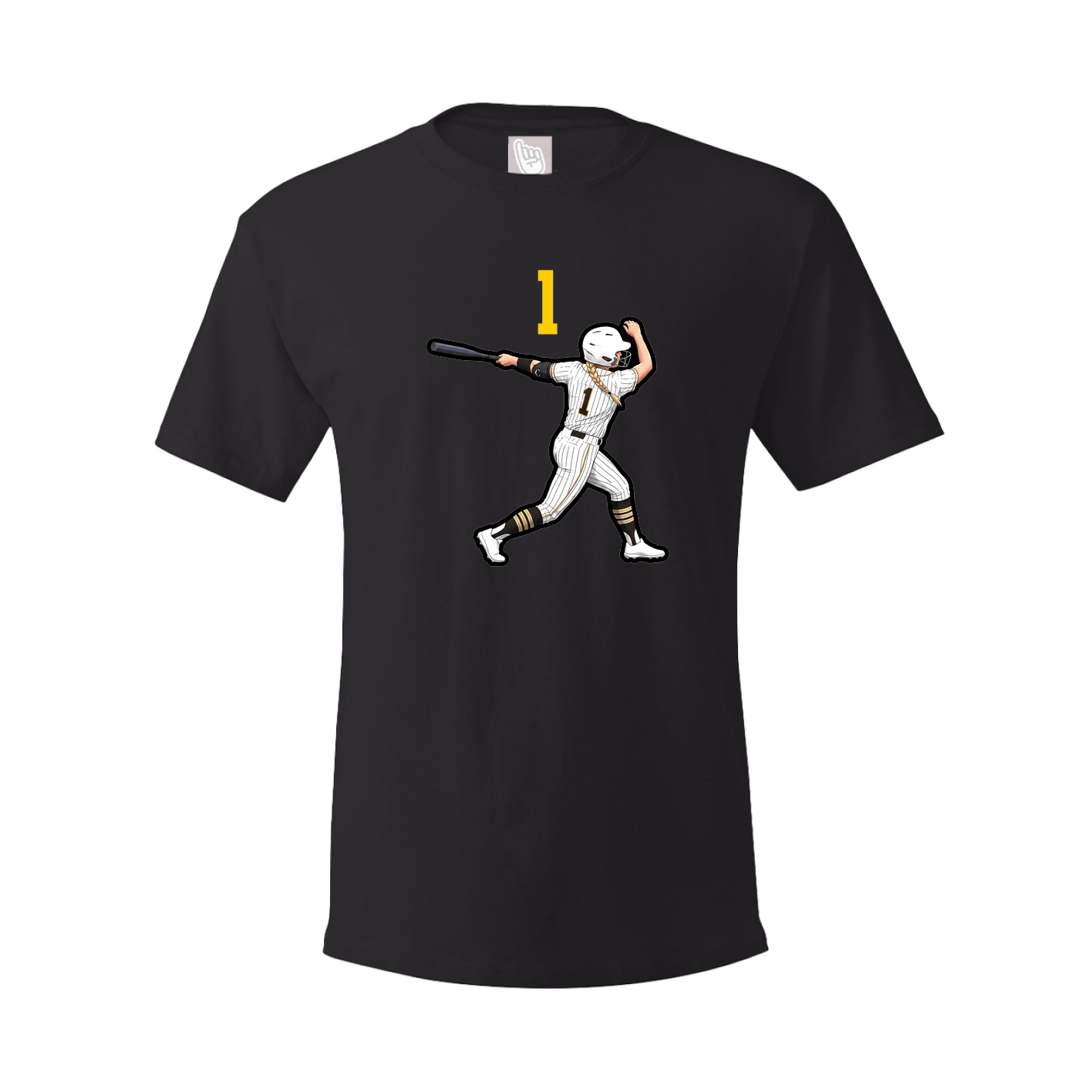 Youth Tee — Number Top in Black