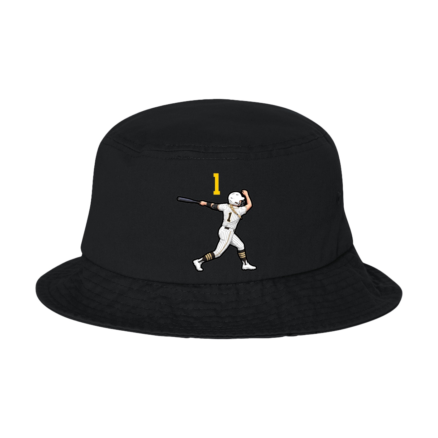 Bucket Cap — Number Top in Black