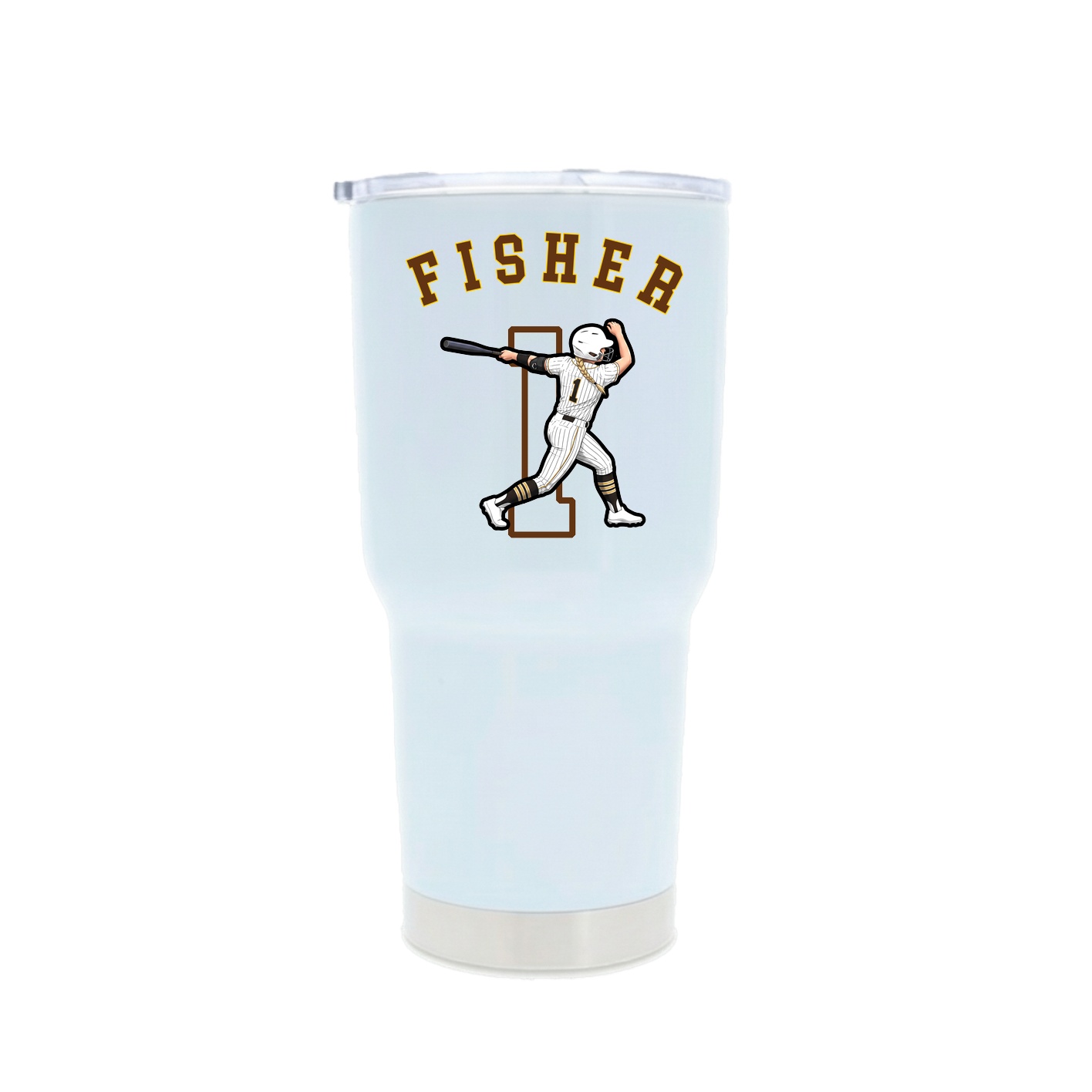 30oz Stainless Steel Tumbler — Shirsey Arch in White